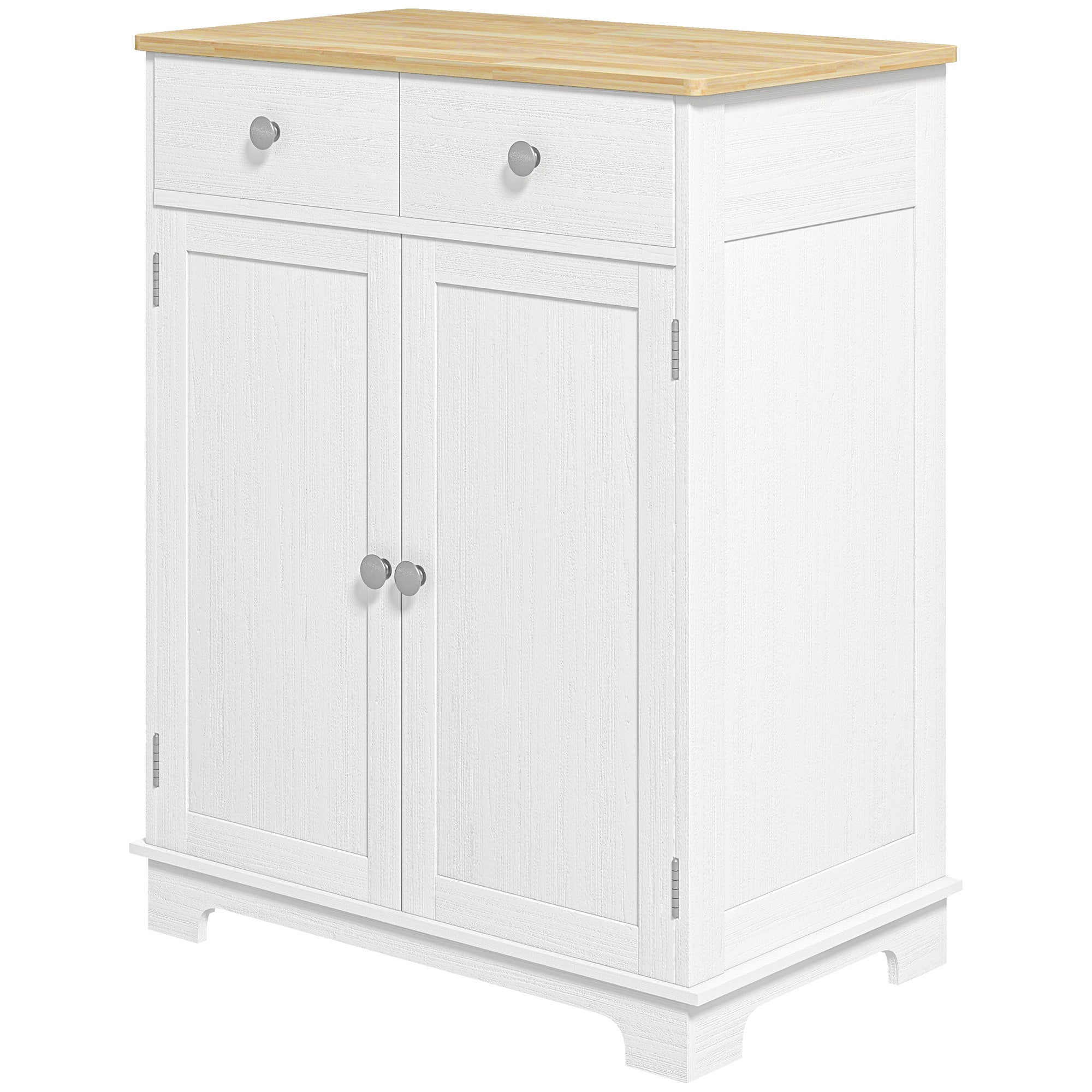 Kitchen Storage Cabinet Sideboard Floor Cupboard White