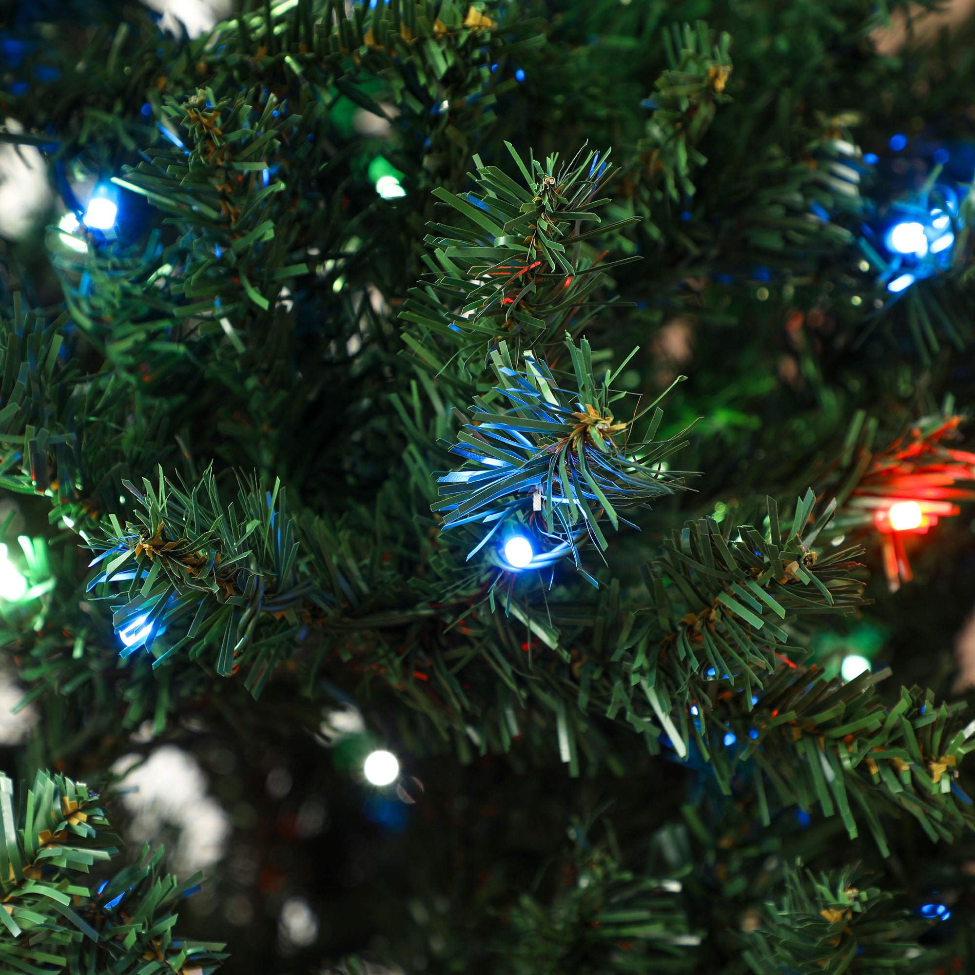 6ft Prelit Christmas Tree with Dimmable RGB LEDs, Remote Control, Daily Timer, Artificial Fir Holiday Decoration, Hinged Xmas Tree with 6 Dynamic Modes, Metal Stand, Easy Assembly, Green