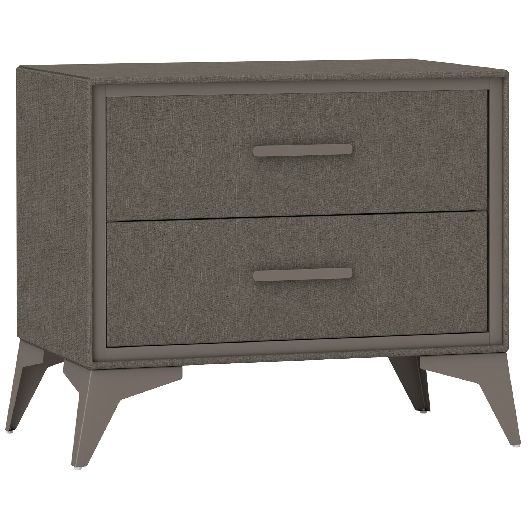 HOMCOM Chest of Drawers, 2 Drawer Fabric Dresser with Steel Frame for Bedroom, Living Room, Easy to Assemble, Brown
