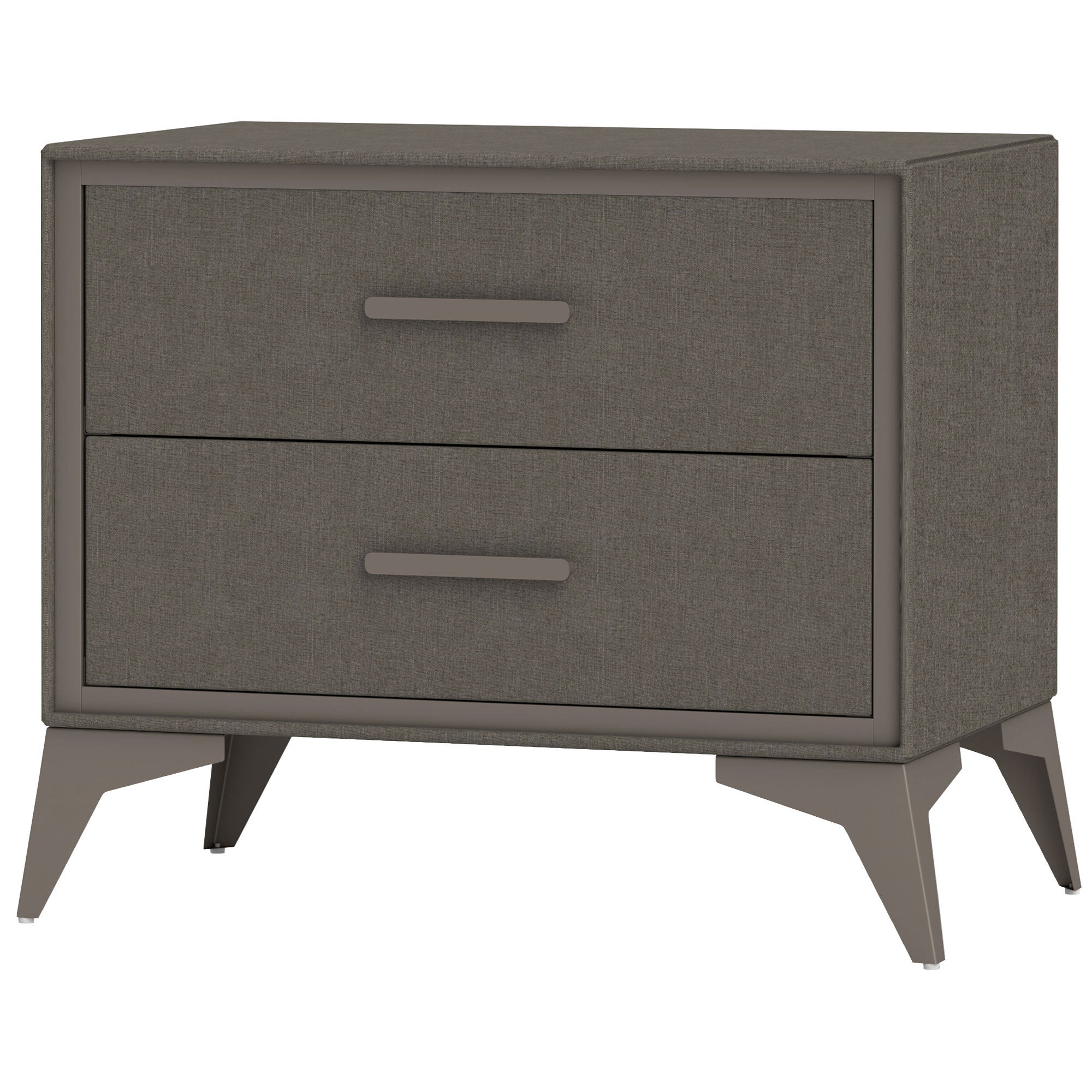 HOMCOM Chest of Drawers, 2 Drawer Fabric Dresser with Steel Frame for Bedroom, Living Room, Easy to Assemble, Brown