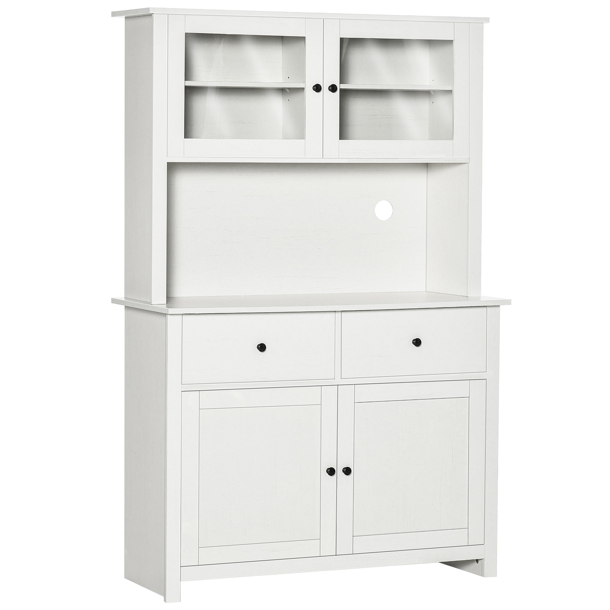 72" Kitchen Cabinet Pantry Storage Cabinet w/ Doors and Shelves Freestanding Food Pantry White