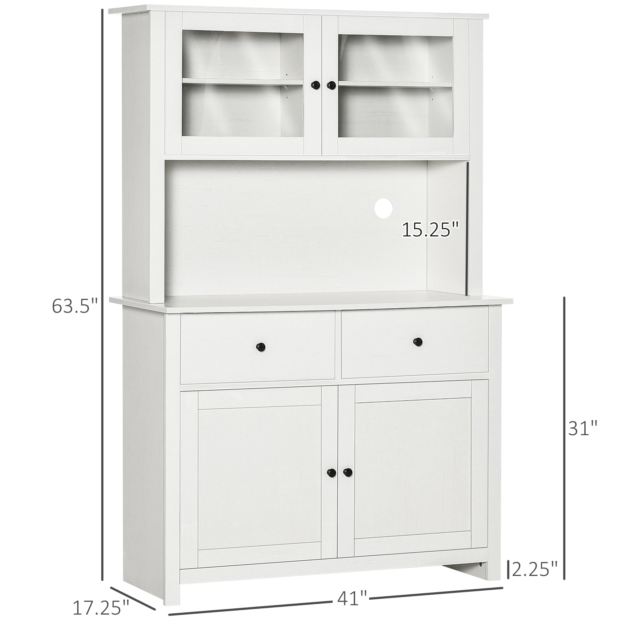 72" Kitchen Cabinet Pantry Storage Cabinet w/ Doors and Shelves Freestanding Food Pantry White