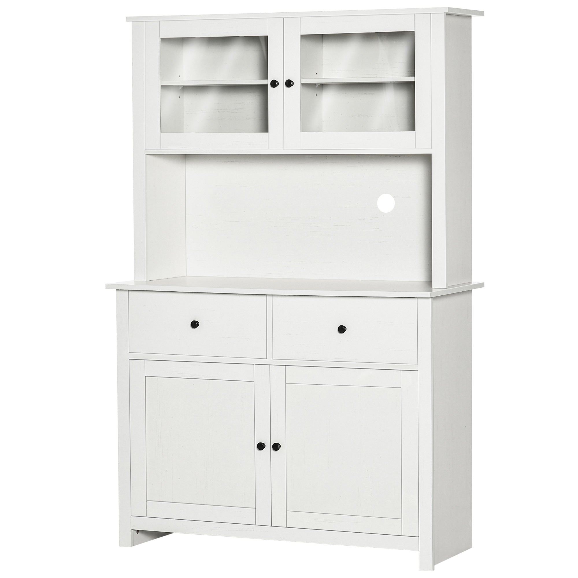 72" Kitchen Cabinet Pantry Storage Cabinet w/ Doors and Shelves Freestanding Food Pantry White