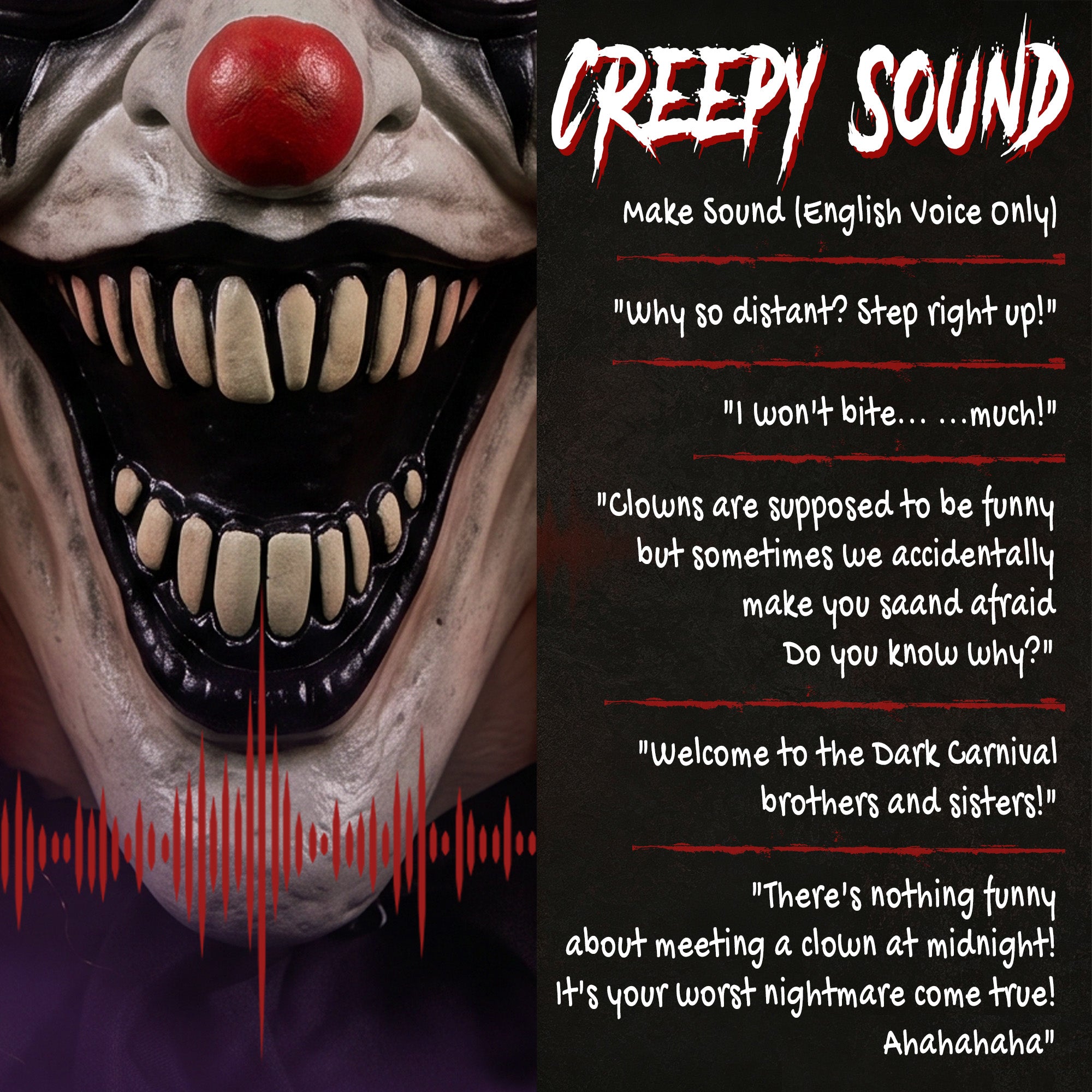 85cm Animated Halloween Face Changing Clown Animatronic, Half Body Standing Joker with Cackling Laughs and Sound, Glowing Eyes, Sound/Touch Activated, Holiday Decor for Indoor, Covered Outdoor