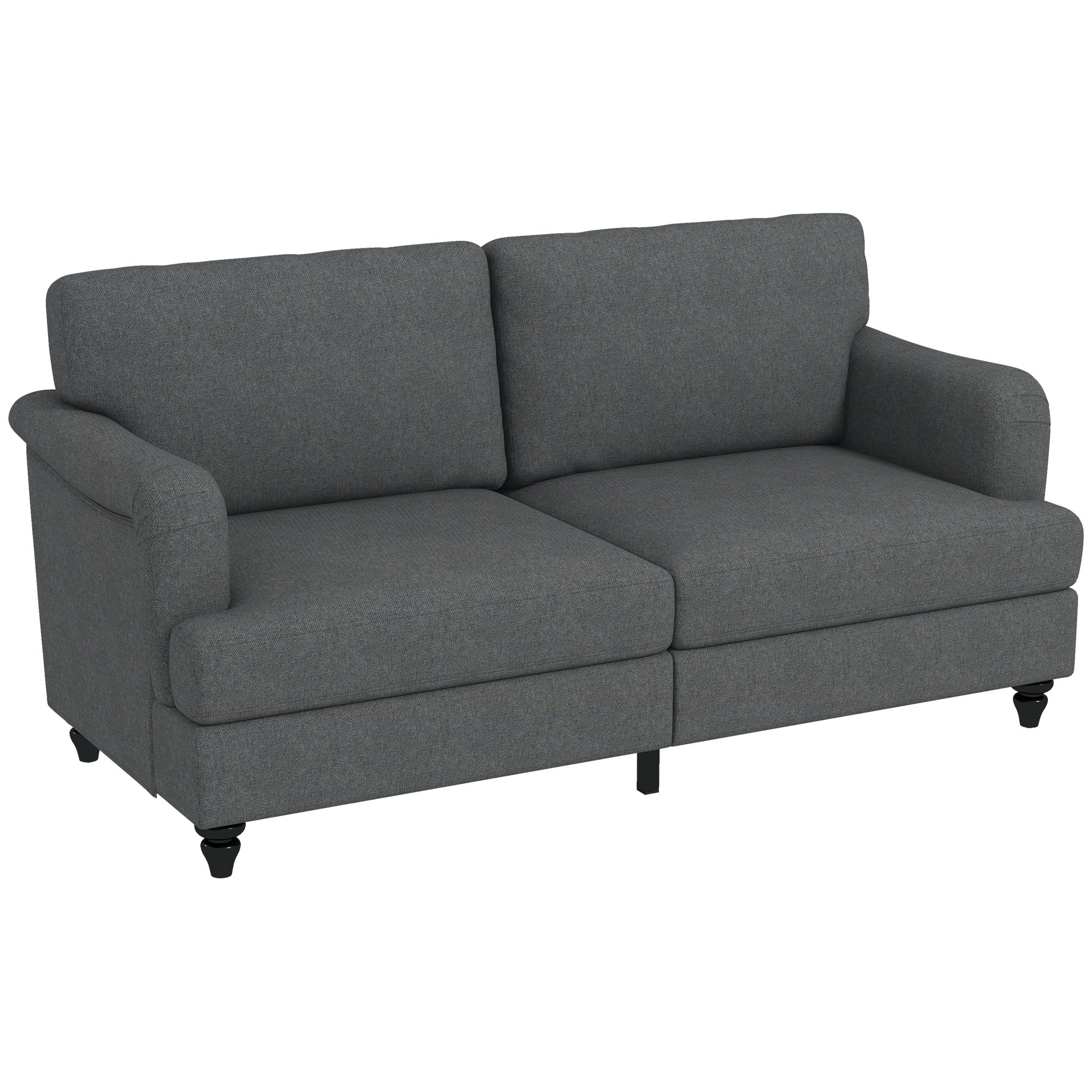 3 Seater Sofa 71" Linen Fabric Sofa Couch for Living Room