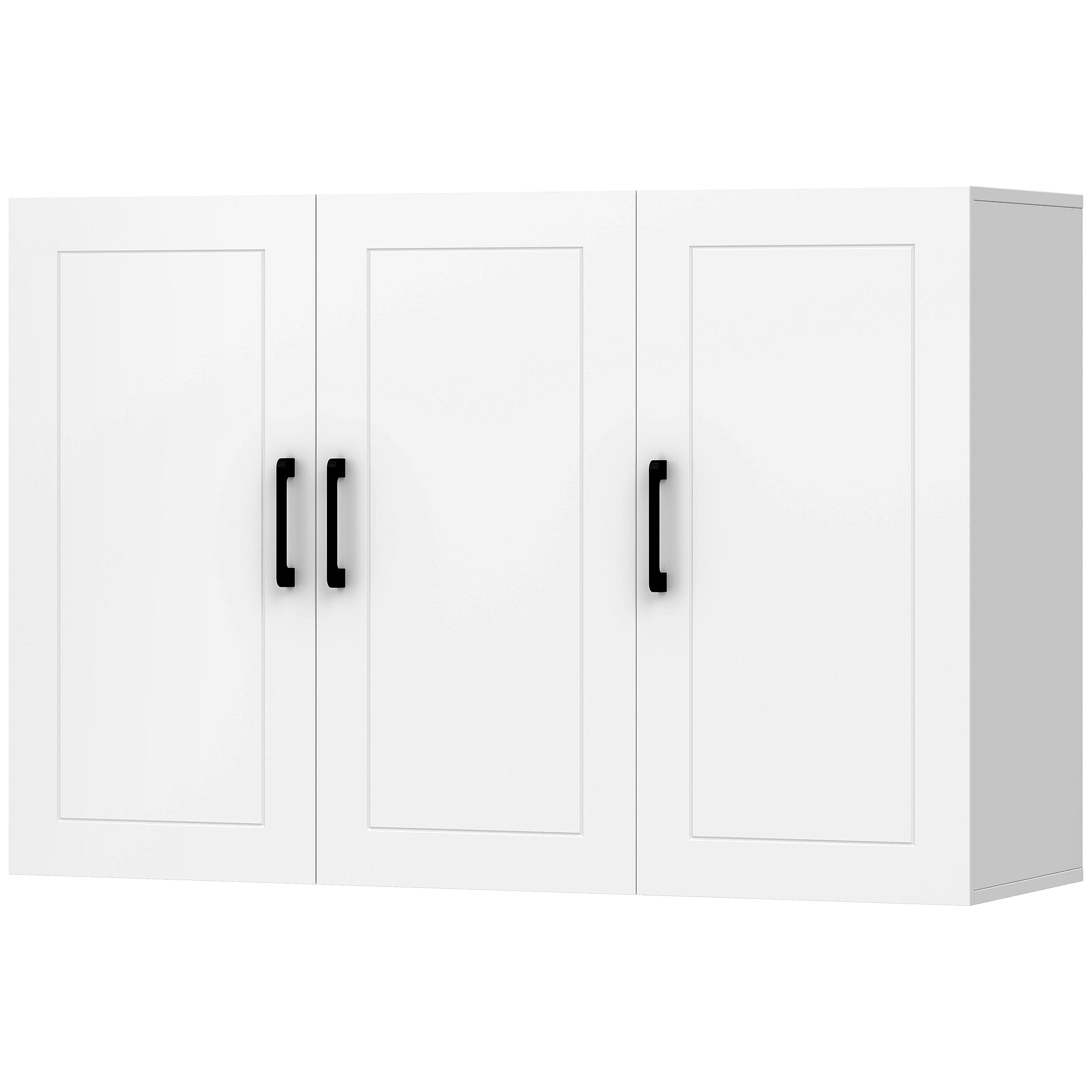 Bathroom Wall Cabinet, Wall Mounted Bathroom Cabinet, Over the Toilet Space Saver with Adjustable Shelves and Doors for Kitchen, White