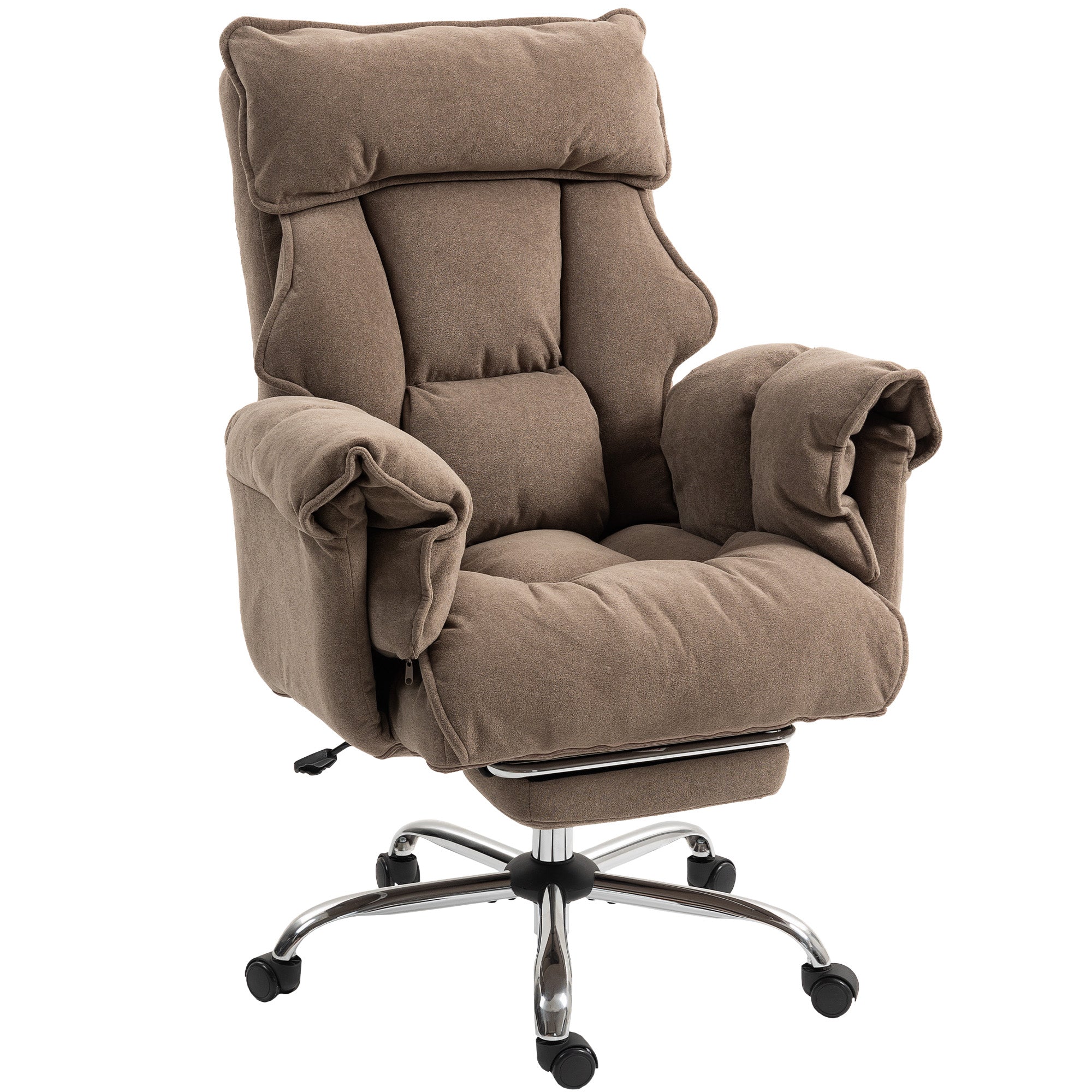 Fauteuil Relax Inclinable Manuel Avec Repose-pieds En Tissu