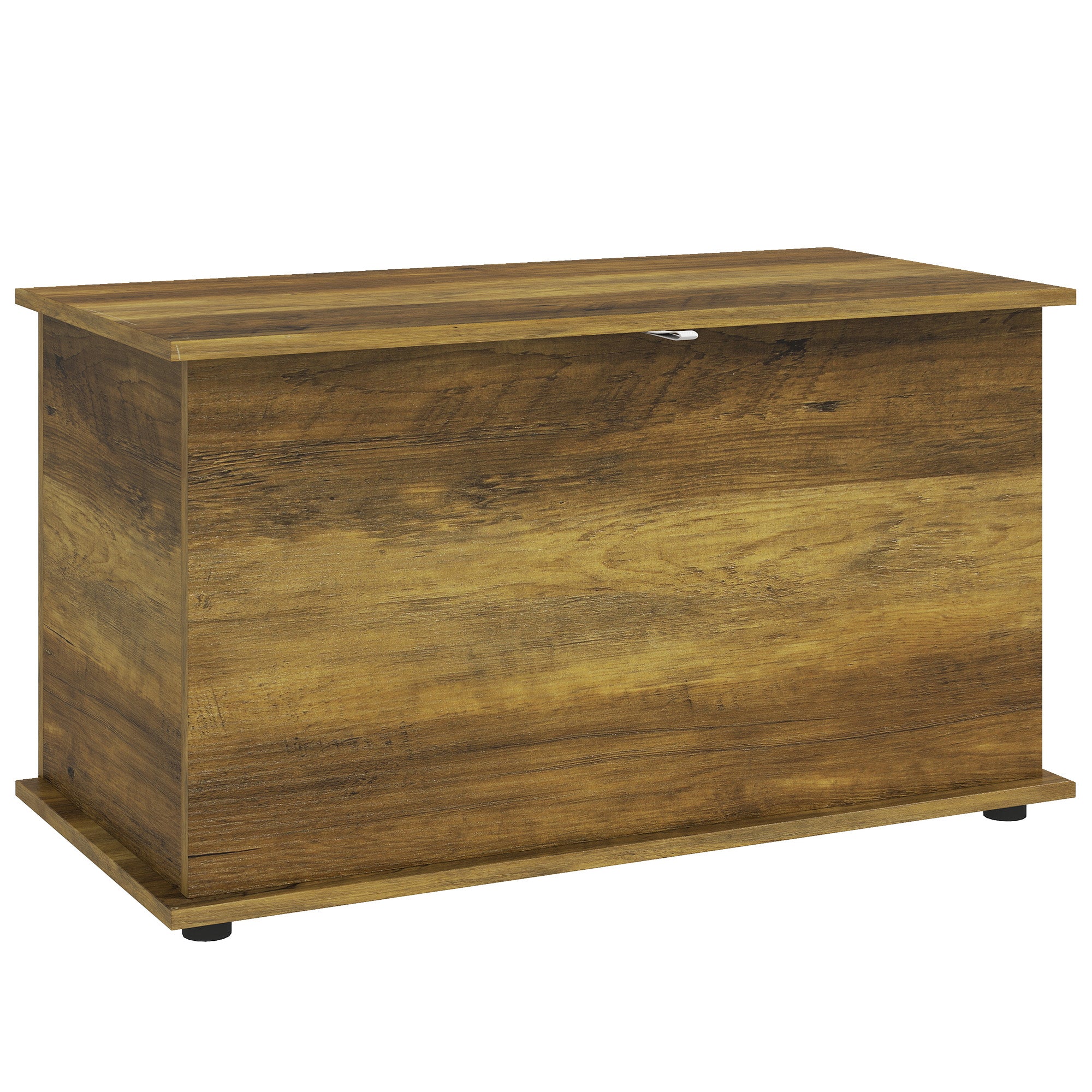 Storage Chest, Large 102L Blanket Box, Shoe Bench with Safety Hinged Lid, Storage Trunk, Bed End Bench for Bedroom, Hallway, Living room, Playroom, 80 x 40 x 45cm, Brown