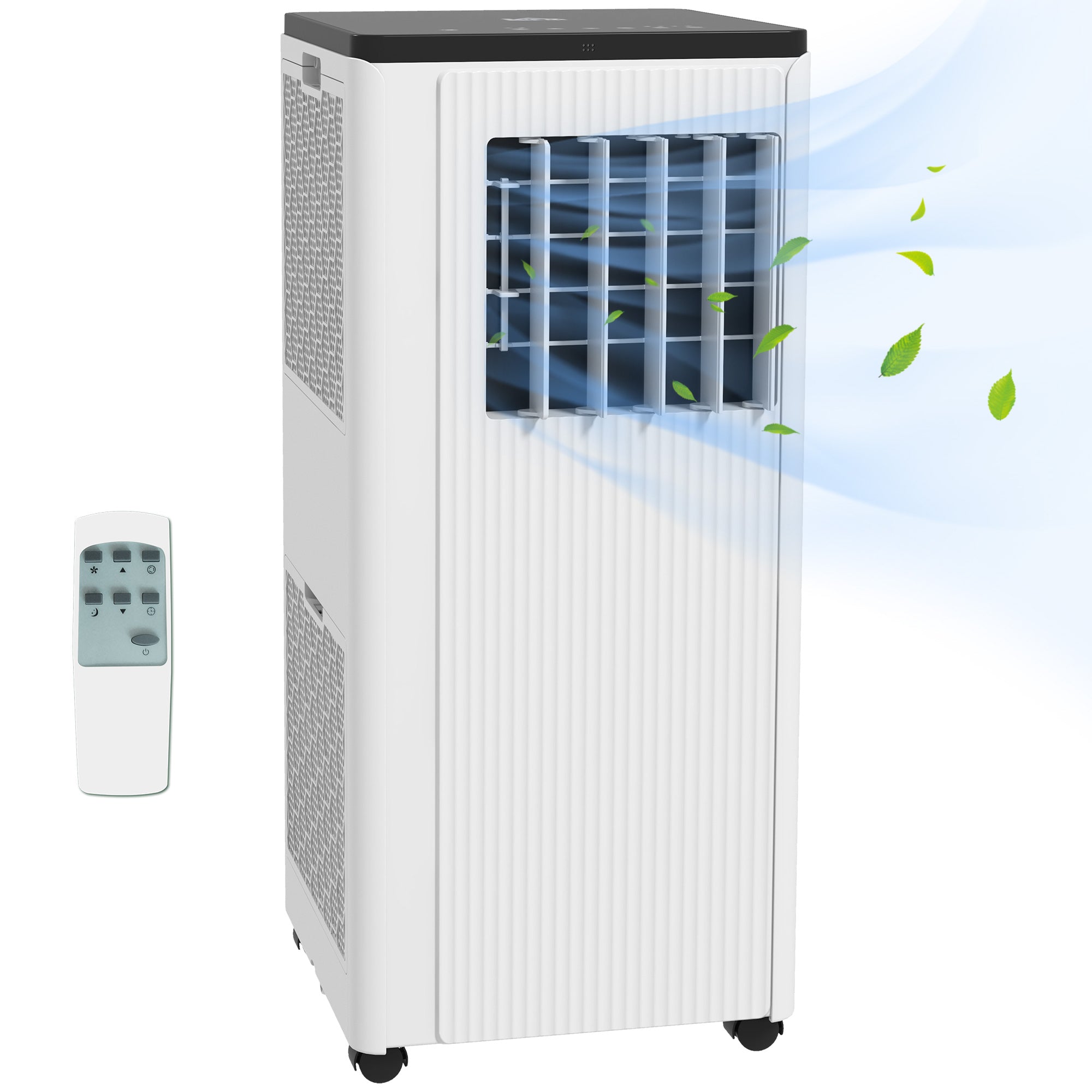 HOMCOM 7000 BTU Air Conditioning Unit, Smart Home WiFi App Compatible, 3-in-1 Portable Air Conditioner, Dehumidifier, Cooling Fan with 24H Timer, Remote, LED Display, 2 Speeds, Window Kit, 15m²