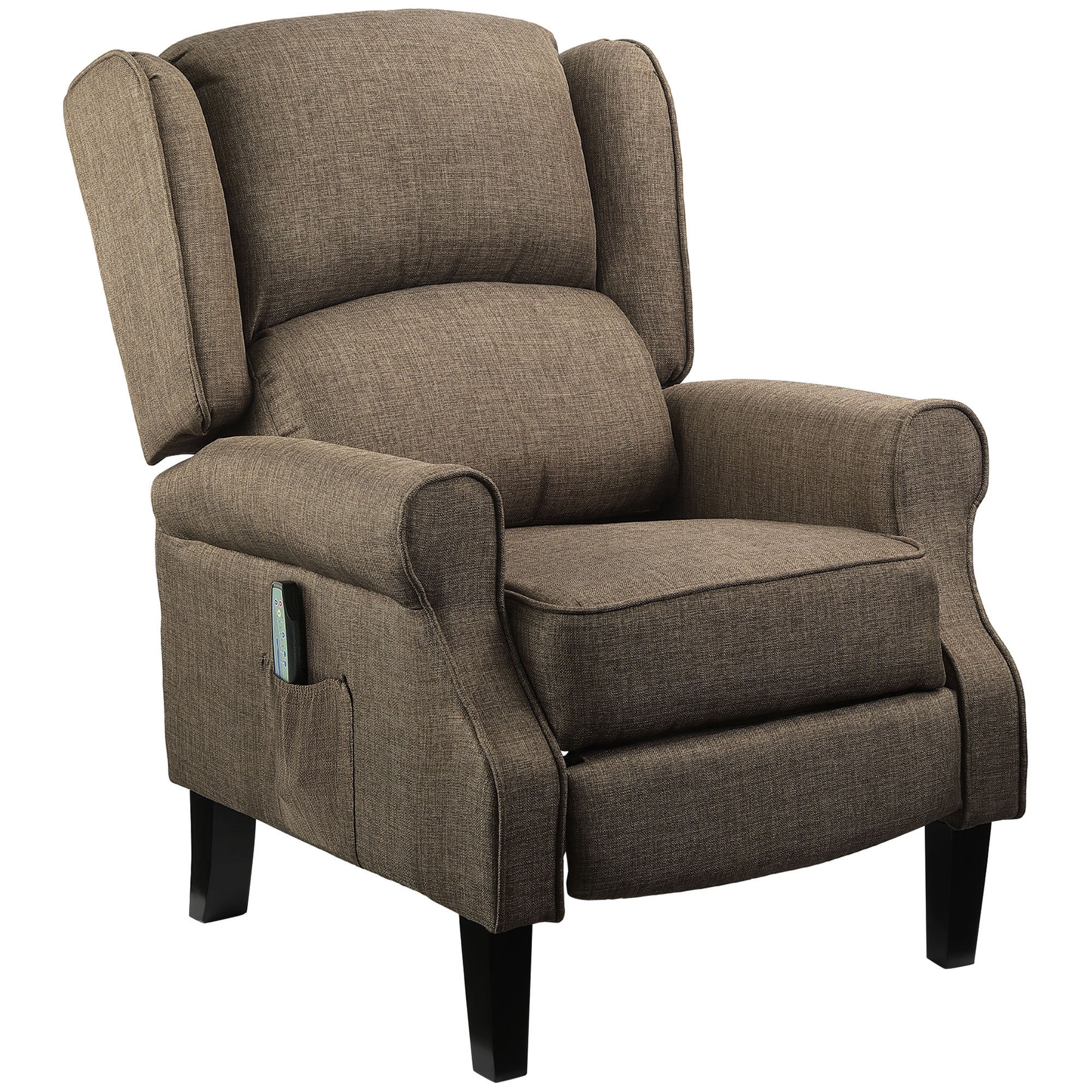 Relaxing Vibration Massage Recliner Chair - Brown | HOMCOM Relaxing Vibration Massage Recliner Chair - Brown | HOMCOM