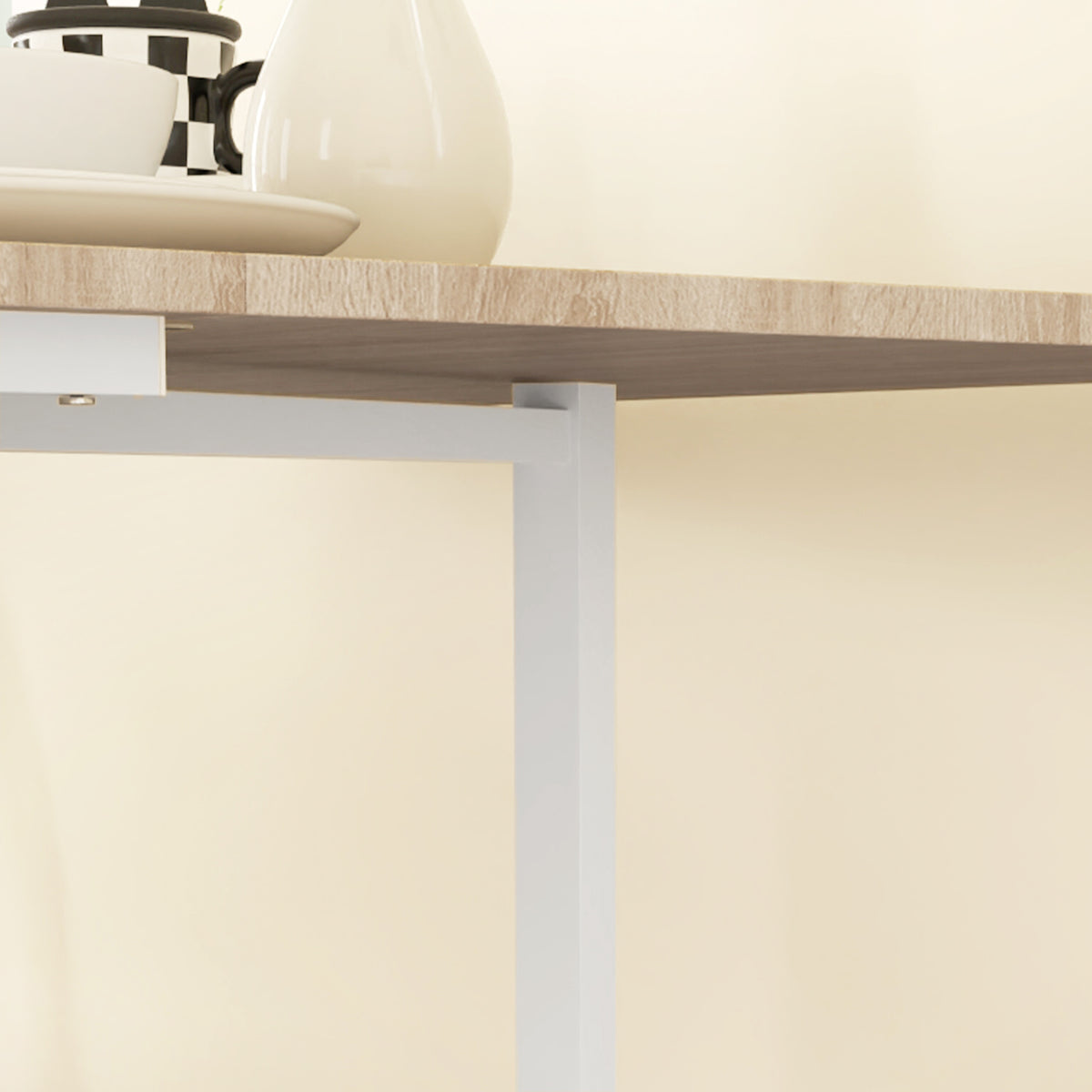 Mobile Drop Leaf Table, Folding Dining Table with 6 Wheels & Brakes, Rolling Kitchen Table for Small Spaces, 47.2", Oak