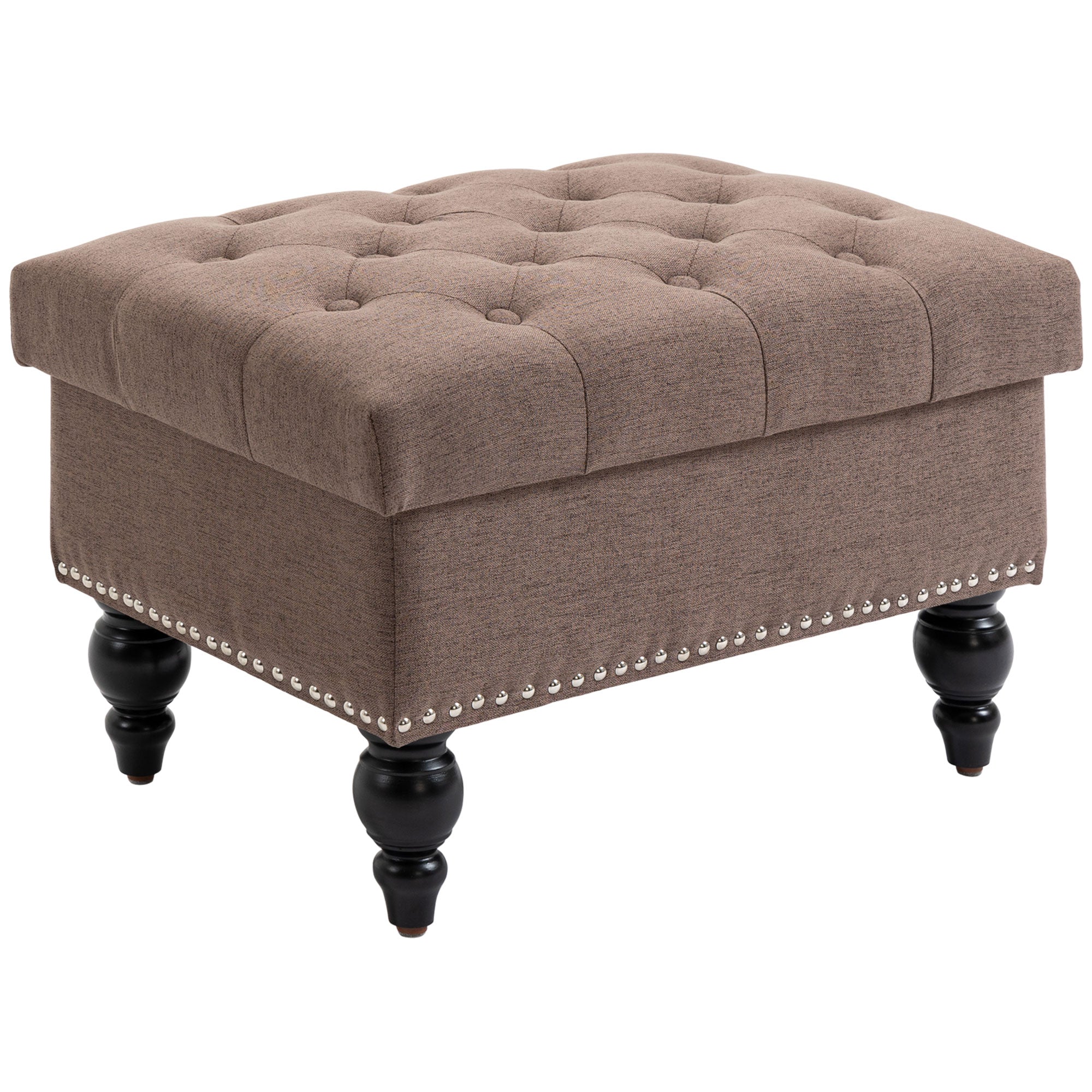 Ottoman with Storage for Living Room 25" Storage Ottoman with Removable Lid Coffee