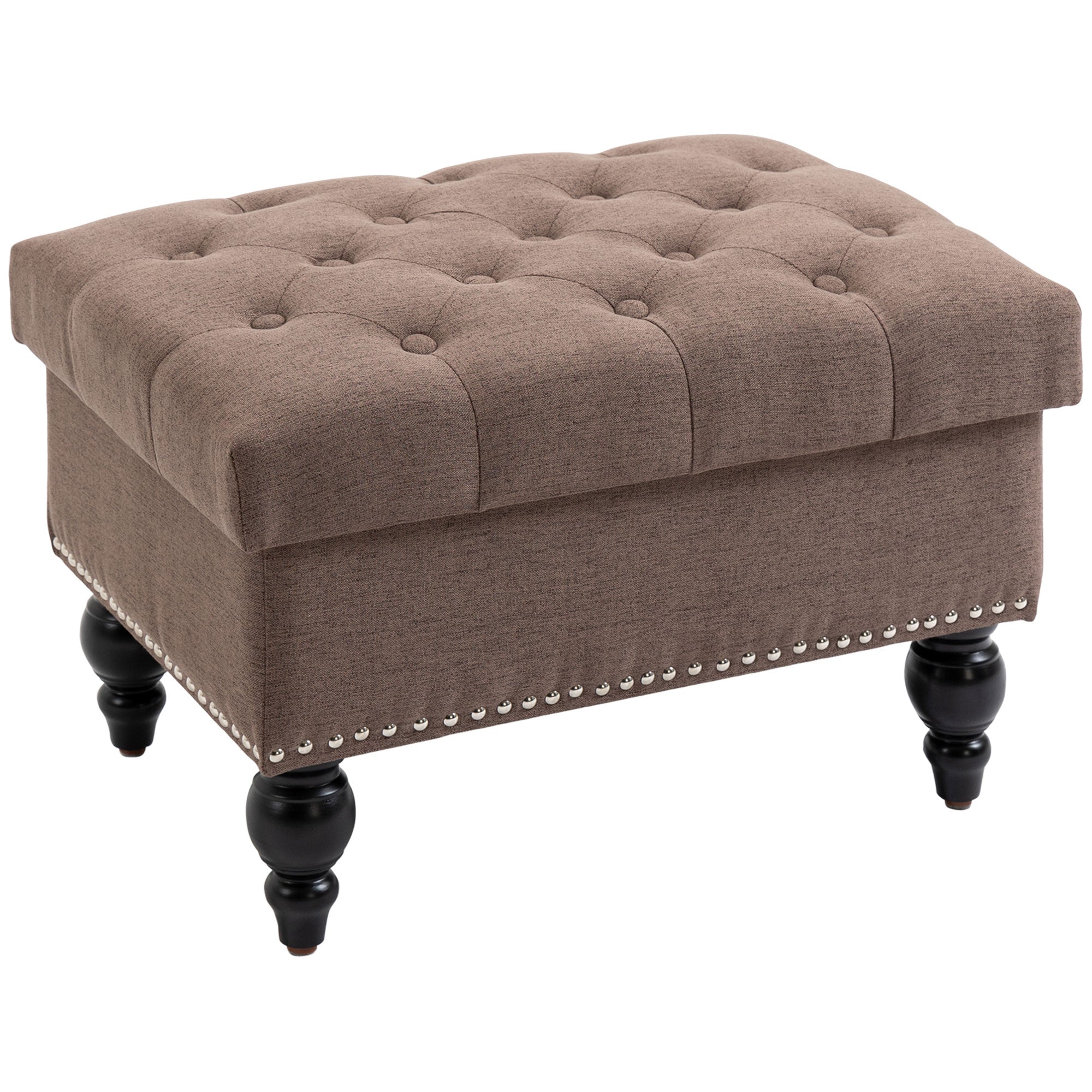 Ottoman with Storage for Living Room 25" Storage Ottoman with Removable Lid Coffee