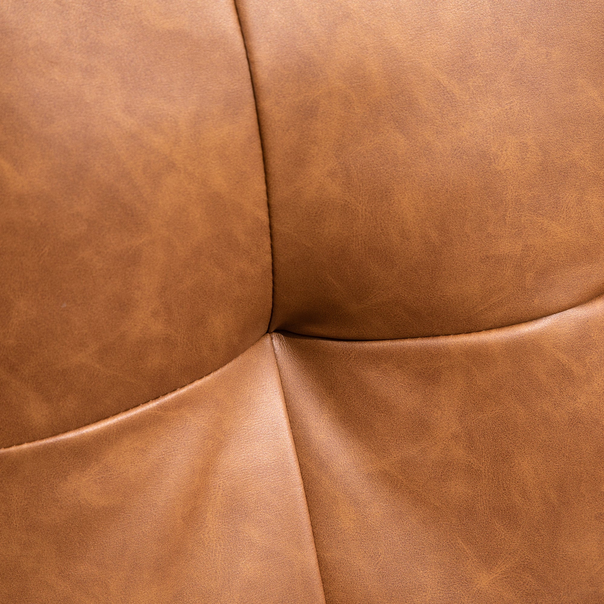 HOMCOM 51" PU Leather Loveseat, Double Sofa with Armrests, Tufted Backrest, Pocket Spring and Sponge Padded Cushion for Living Room, Bedroom, Home Office and Dorm, Brown