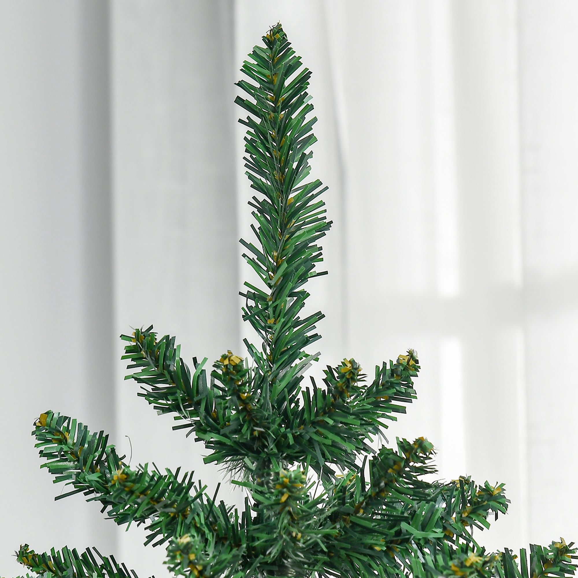 6' Artificial Christmas Tree Unlit Xmas Tree with Realistic Branch Tips for Indoor Home Holiday Green