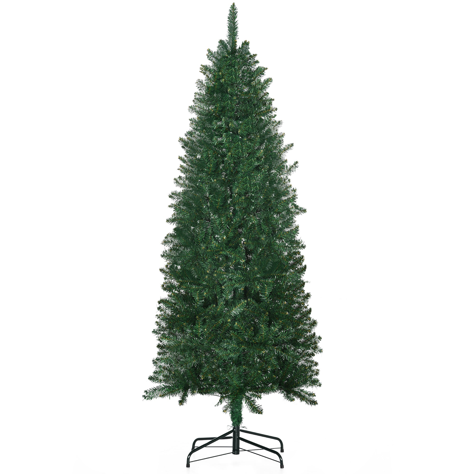 6' Artificial Christmas Tree Unlit Xmas Tree with Realistic Branch Tips for Indoor Home Holiday Green