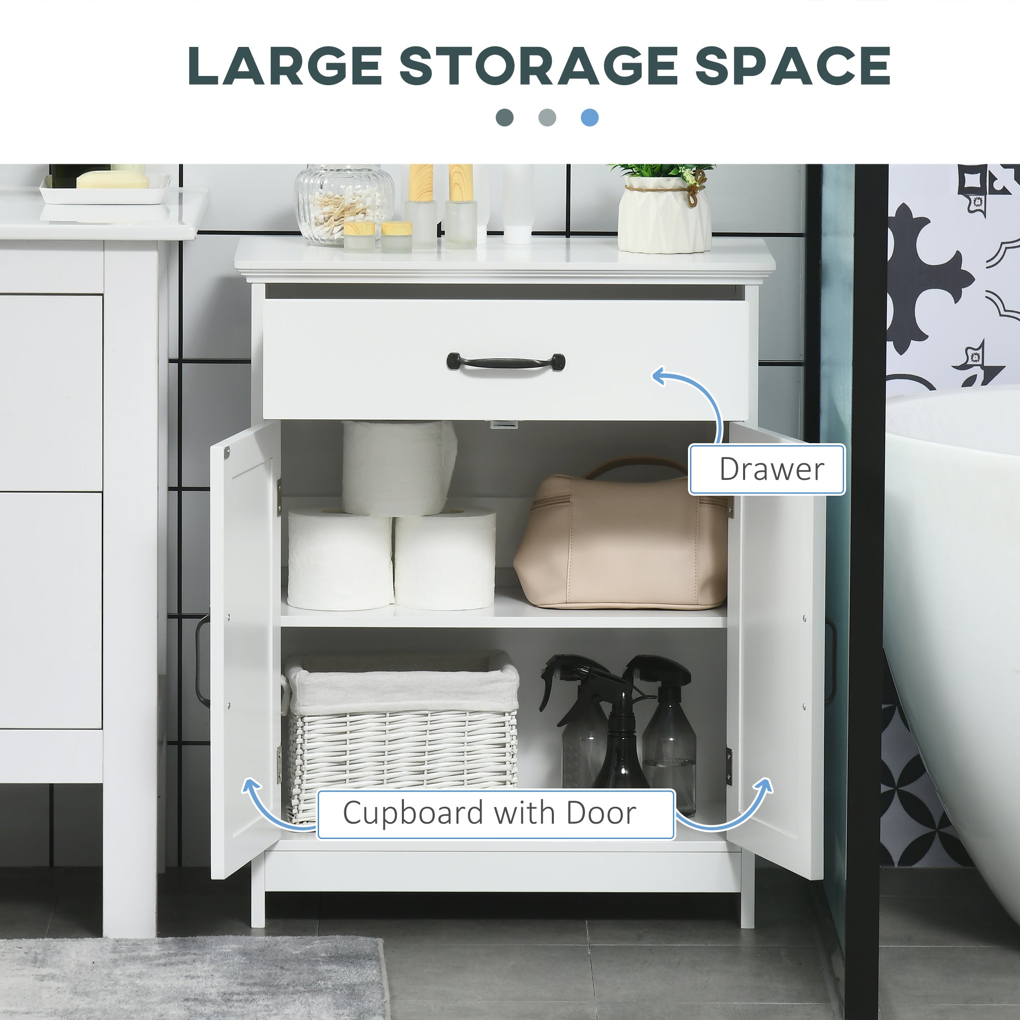 kleankin 31.5-inch H Bathroom Floor Cabinet, Free Standing Linen Cabinet, with Storage in ... | The Home Depot Canada kleankin 31.5-inch H Bathroom Floor Cabinet, Free Standing Linen Cabinet, with Storage in ... | The Home Depot Canada