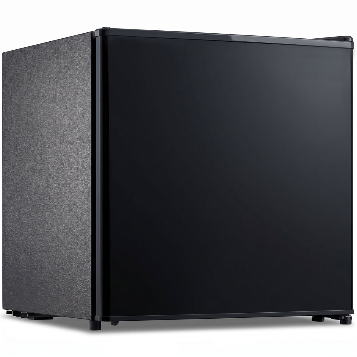 Compact Refrigerator, 1.62 Cu Ft Single Door Mini Fridge with Freezer, Adjustable Thermostat, Reversible Door, Energy Saving Fridge for Bedroom, Dorm, Office, Black