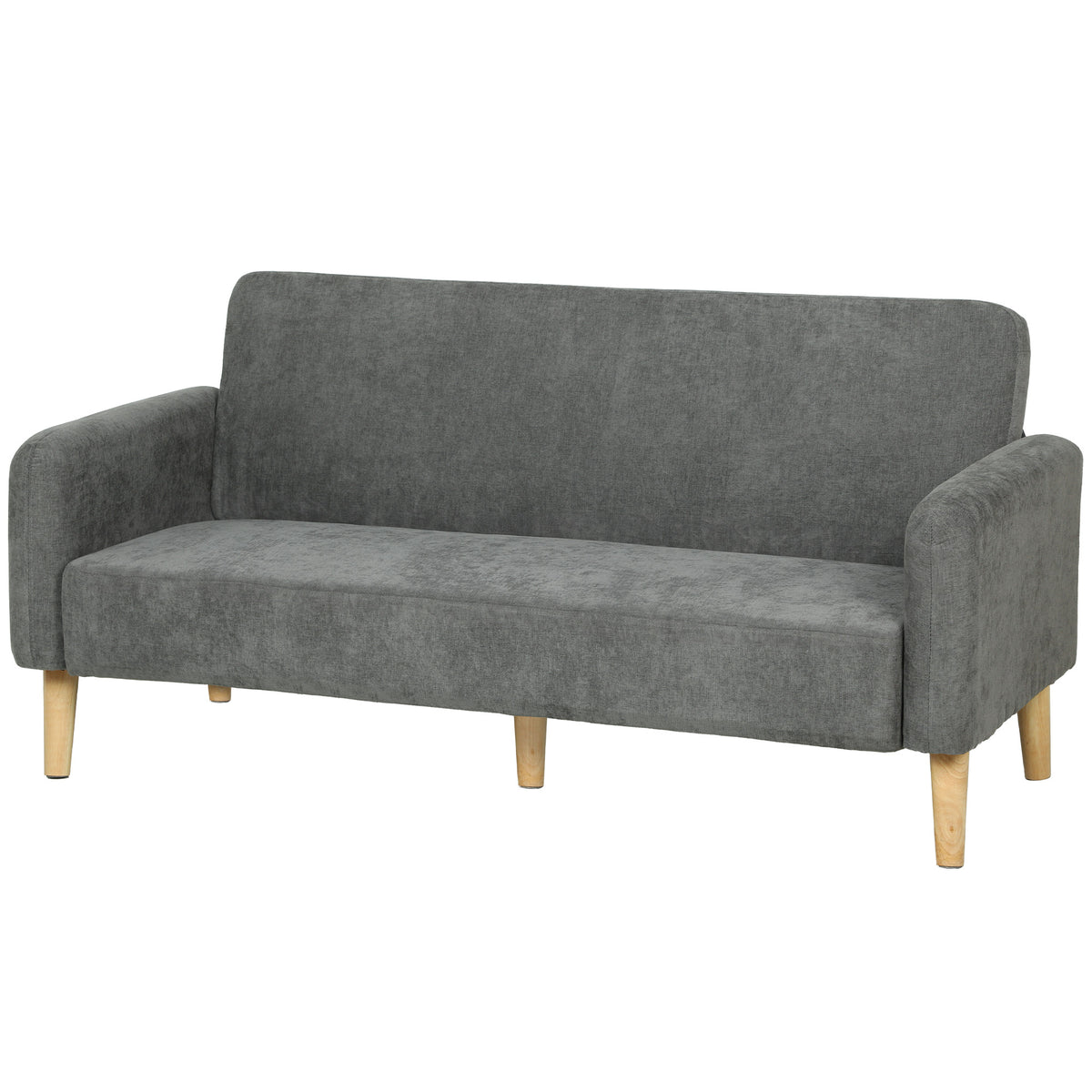 2 Seater Sofa, 160cm Velvet Small Couch with 20cm Thick Padding, Wide and Deep Seat, Plush Backrest, Loveseat Sofa Settee for Small Space, Living Room, Bedroom, Home Office, Grey