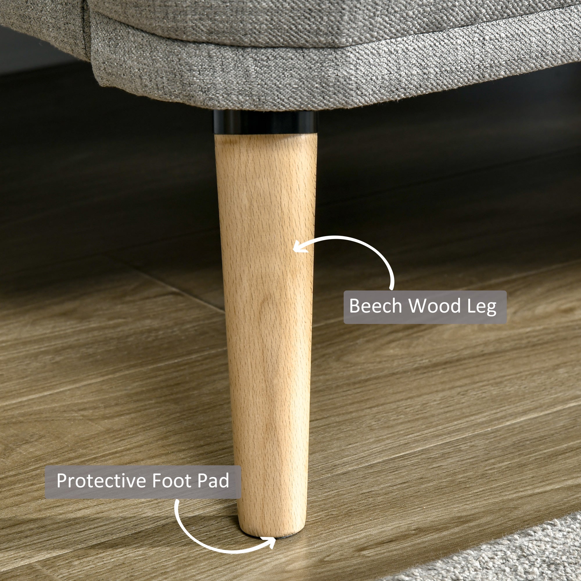 48" Loveseat Sofa for Bedroom, Modern Love Seats Furniture, Upholstered Small Couch for Small Spaces, Gray