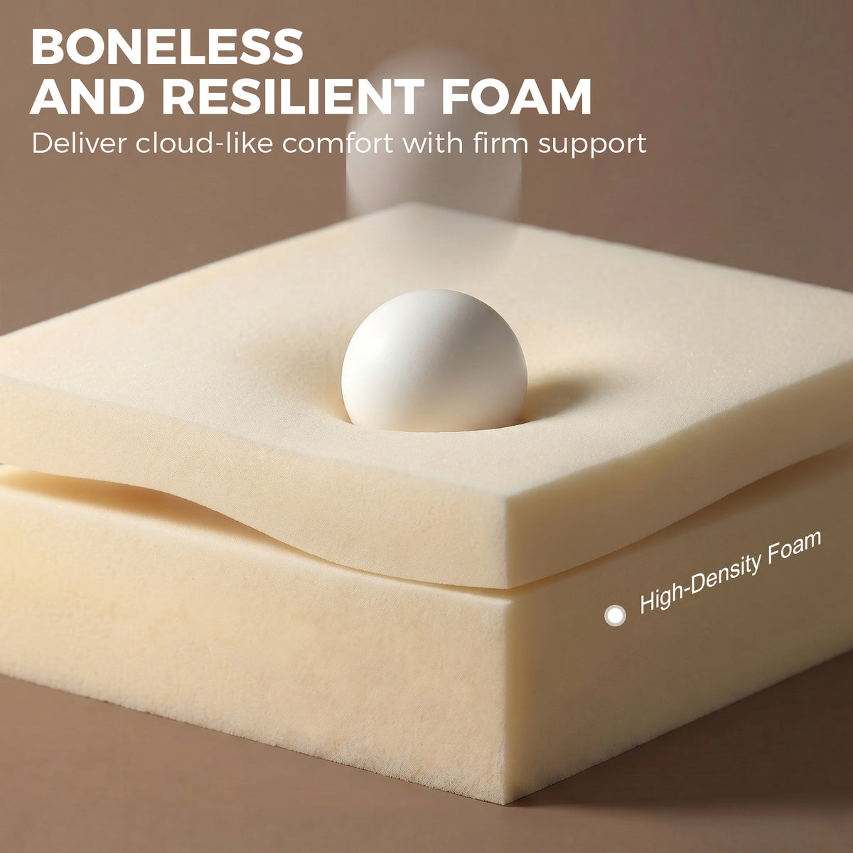 Folding Sofa Bed, Boneless Cloud Linen Sleeper Chair Bed, 3-in-1 Convertible Floor Sofa with Thick Supportive Cushion, Pillows for Living Room, Bedroom, Beige Grey