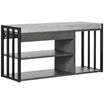 HOMCOM Shoe Bench, Modern Shoe Storage Bench with Cushion and Shelves, Shoe Rack Bench for Entryway, Hallway, Grey