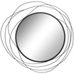 25.6" Circle Mirror for Wall, Modern Metal Wall Art for Living Room, Bedroom and Dining Room, Black