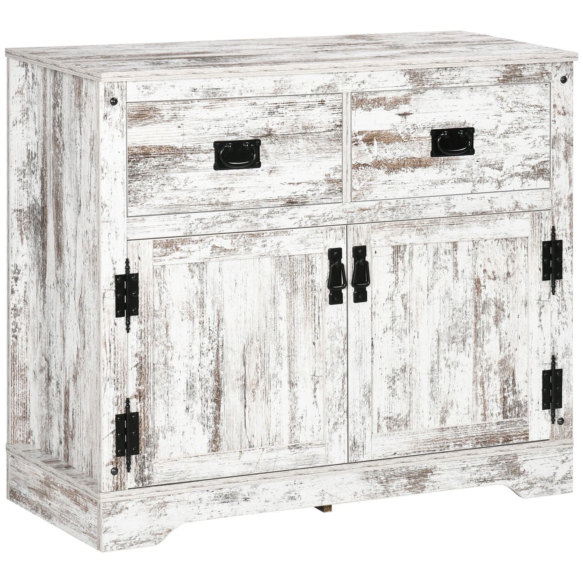 Industrial Sideboard Buffet Cabinet Kitchen Cabinet White