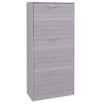 HOMCOM Narrow Shoe Cabinet, Slim Shoe Storage Cabinet with 3 Flip Drawers, 12 Pair of Shoes Organizer Hallway Entryway, Grey