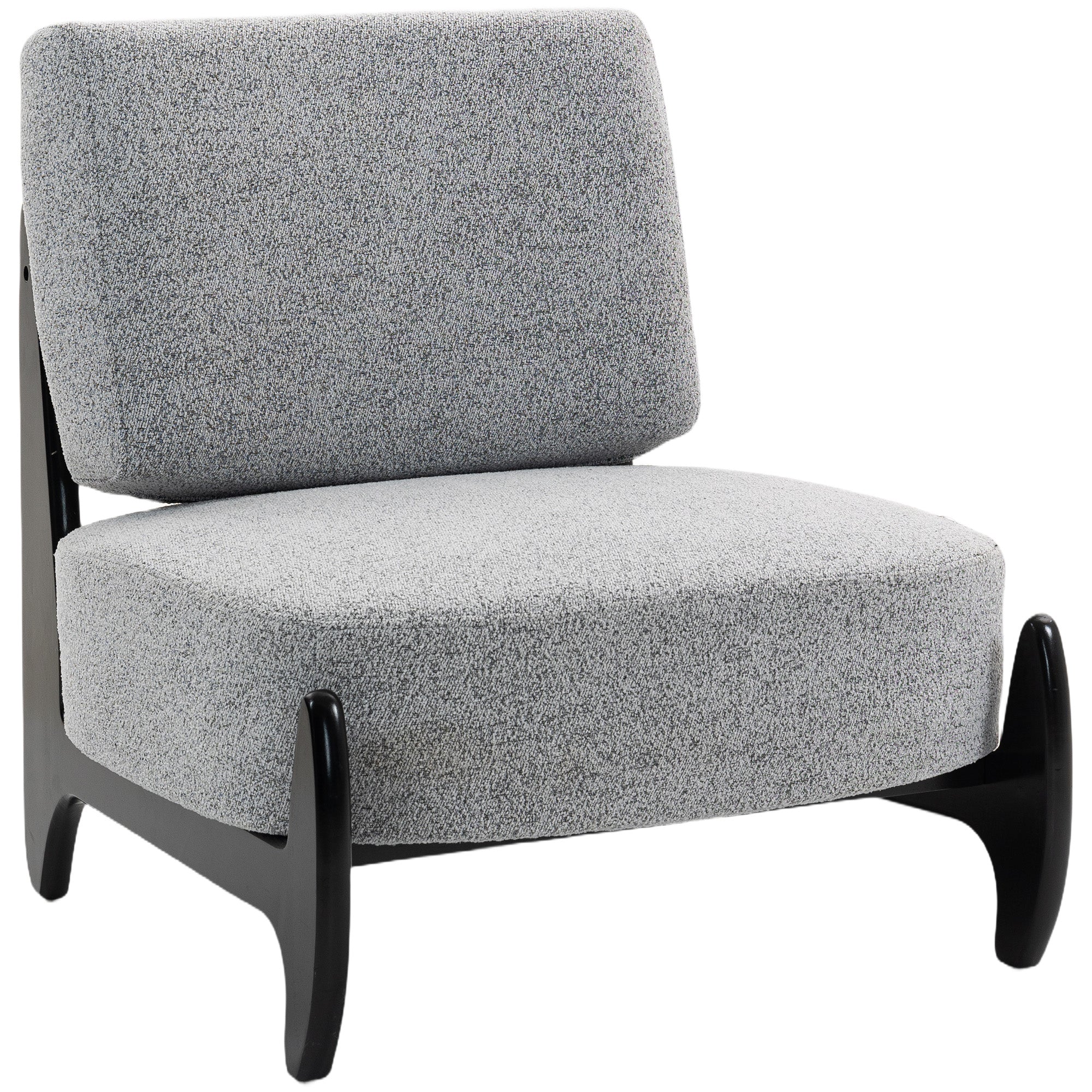 Ultra-Wide Accent Chair with Rubber Wood Frame, Modern Chenille Upholstered Bedroom Chair with Thick Cushion, High-Density Foam for Living Room, Grey