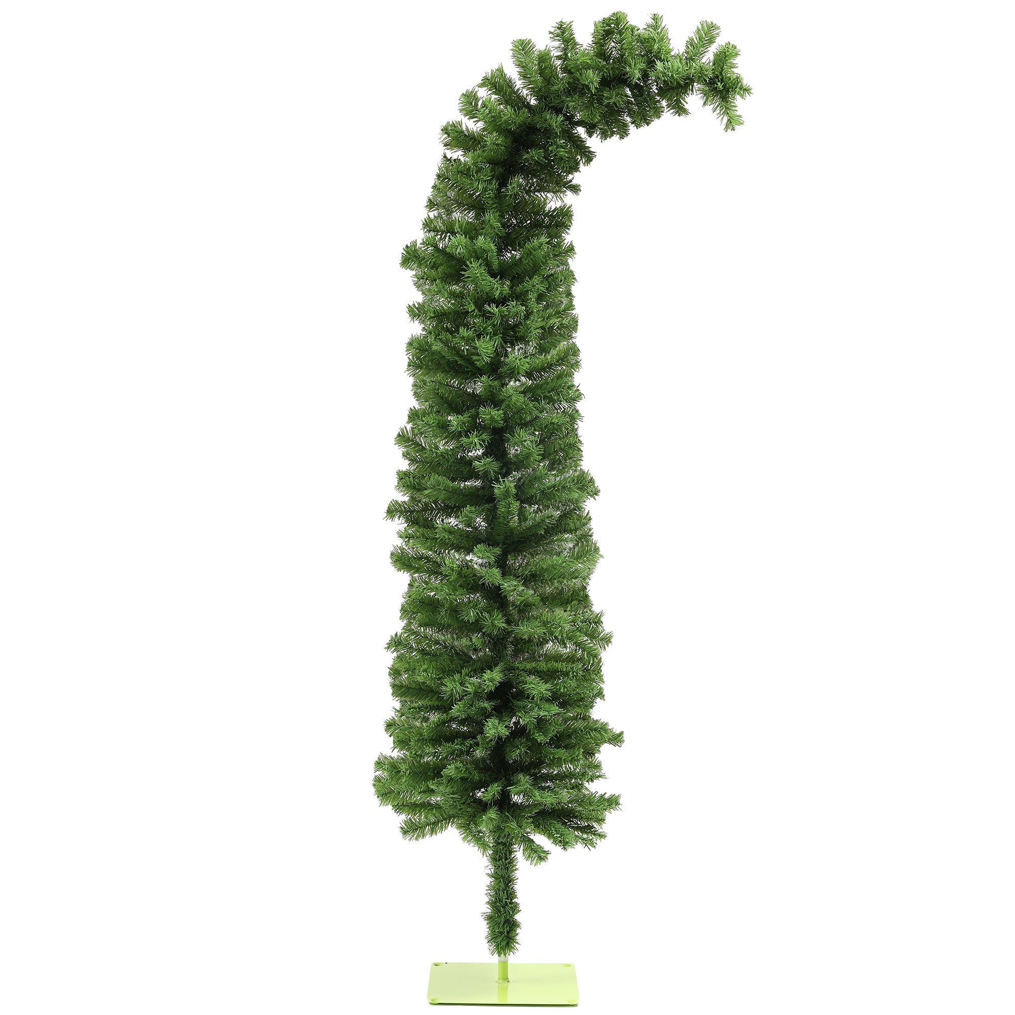 6ft Whimsical Pencil Christmas Tree Bendable Artificial Christmas Tree Green