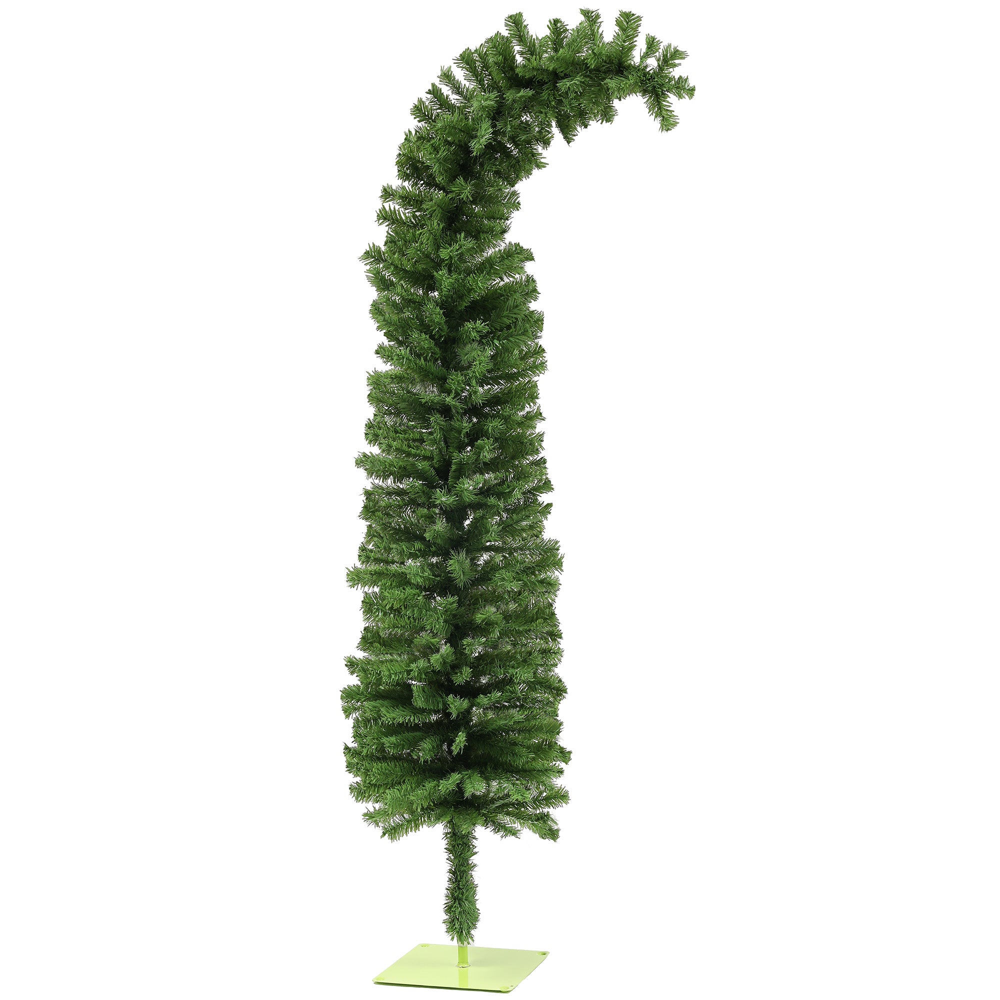 6ft Whimsical Pencil Christmas Tree Bendable Artificial Christmas Tree Green