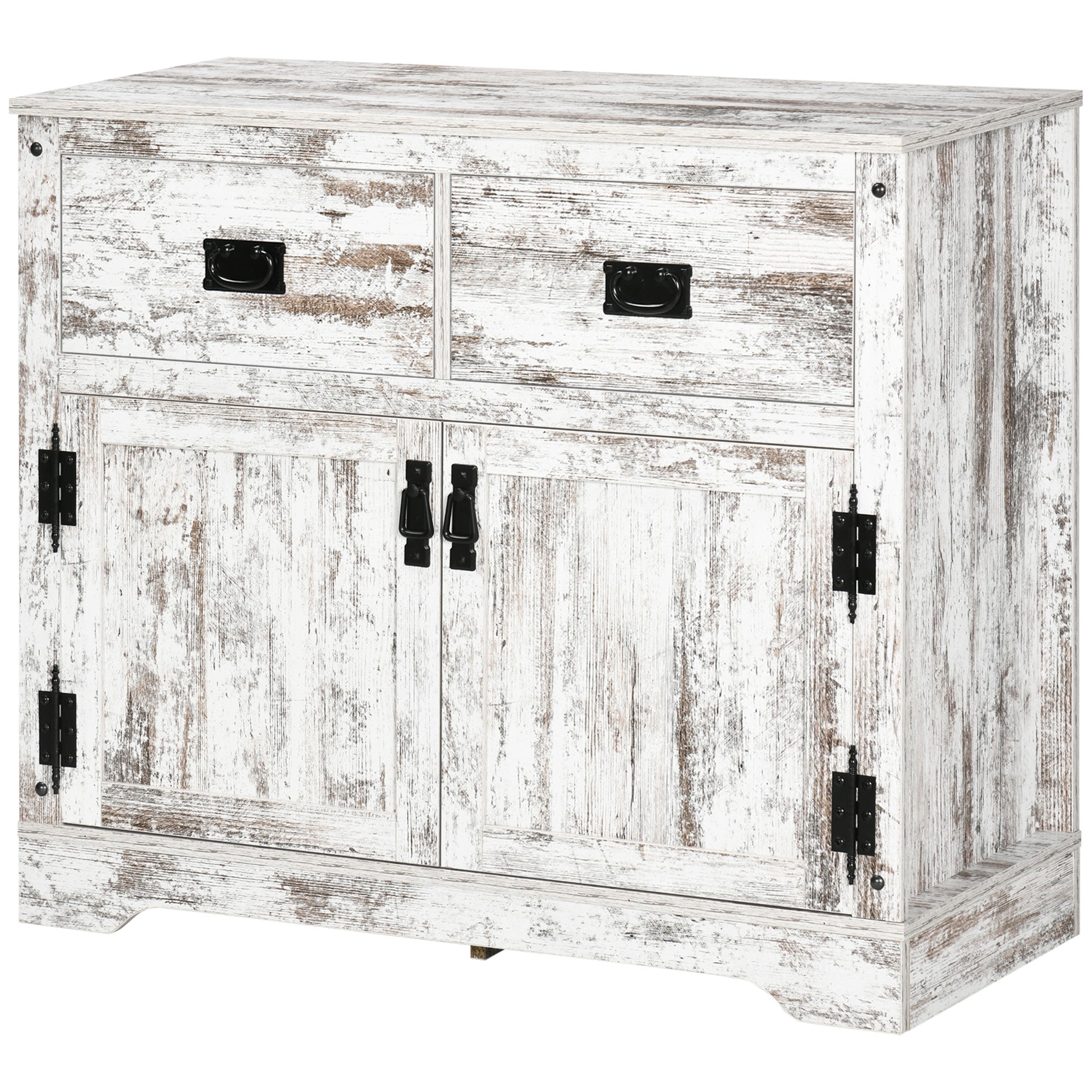 Industrial Sideboard Buffet Cabinet Kitchen Cabinet White