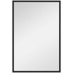 HOMCOM 24" x 36" Wall Mirror, Rectangular Bathroom Mirror for Living Room, Bedroom, Entryway, Home Decor, Hangs Horizontally and Vertically, Black