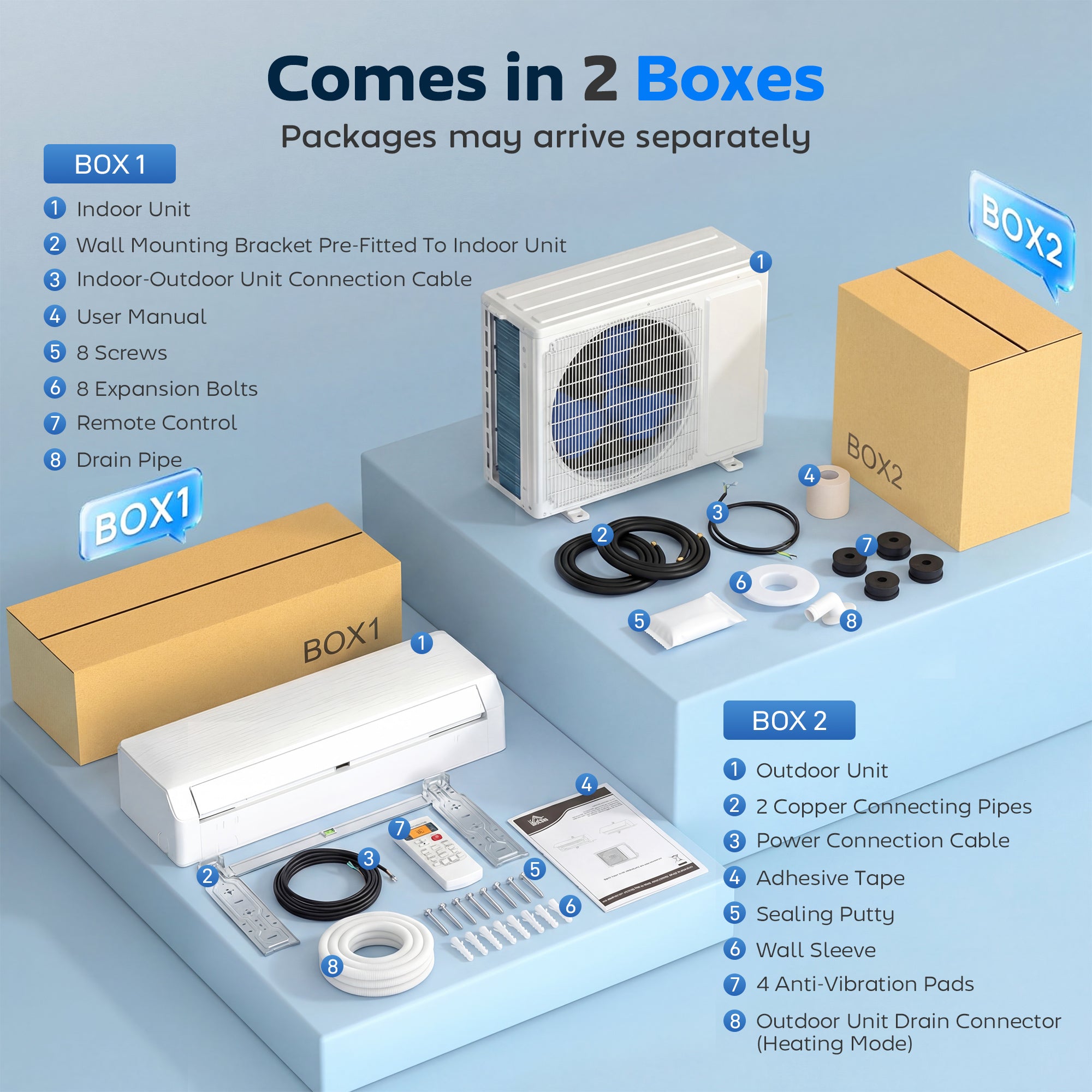 12000 BTU Mini Split AC/Heating System SEER2 22 Inverter Heat Pump, 115V, Works with Alexa, Energy Efficient Ductless Air Conditioner Cools 750 Sq.Ft, WiFi Enabled with Install Kit
