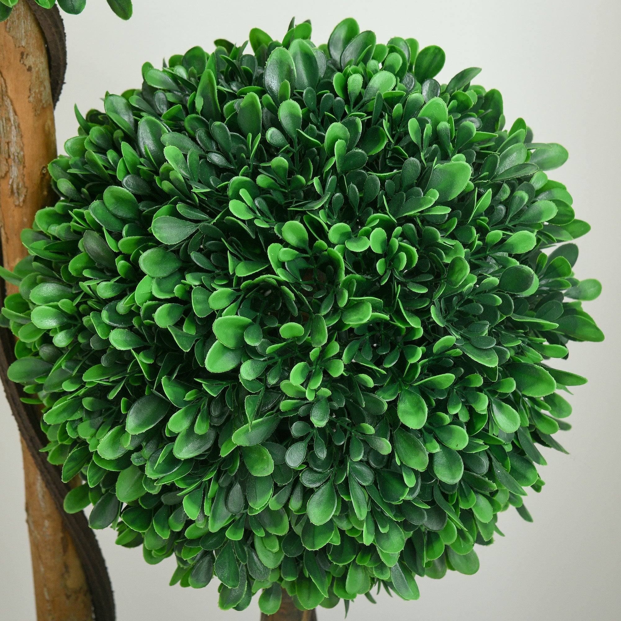 3.5ft Artificial Tree, Triple Ball Boxwood Topiary with Pot and Sandalwood Leaves, for Indoor Outdoor Home