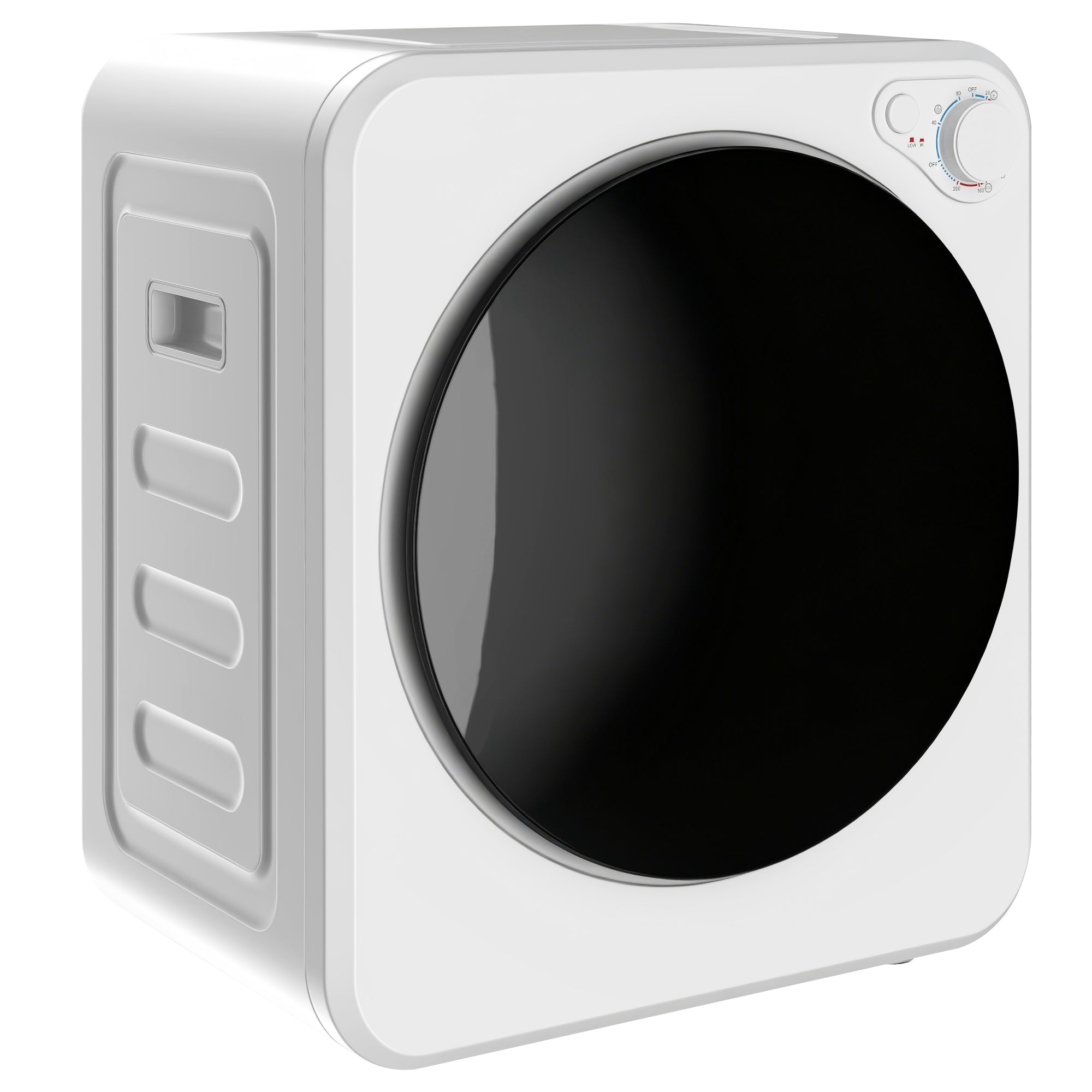 Portable Clothes Dryer, 4kg Wet Laundry/2.5kg Dry Capacity Front Load Laundry Dryer with 2 Power Modes, 400W/800W, 240V Compact Drying Machine for Apartments, RVs, Home, White