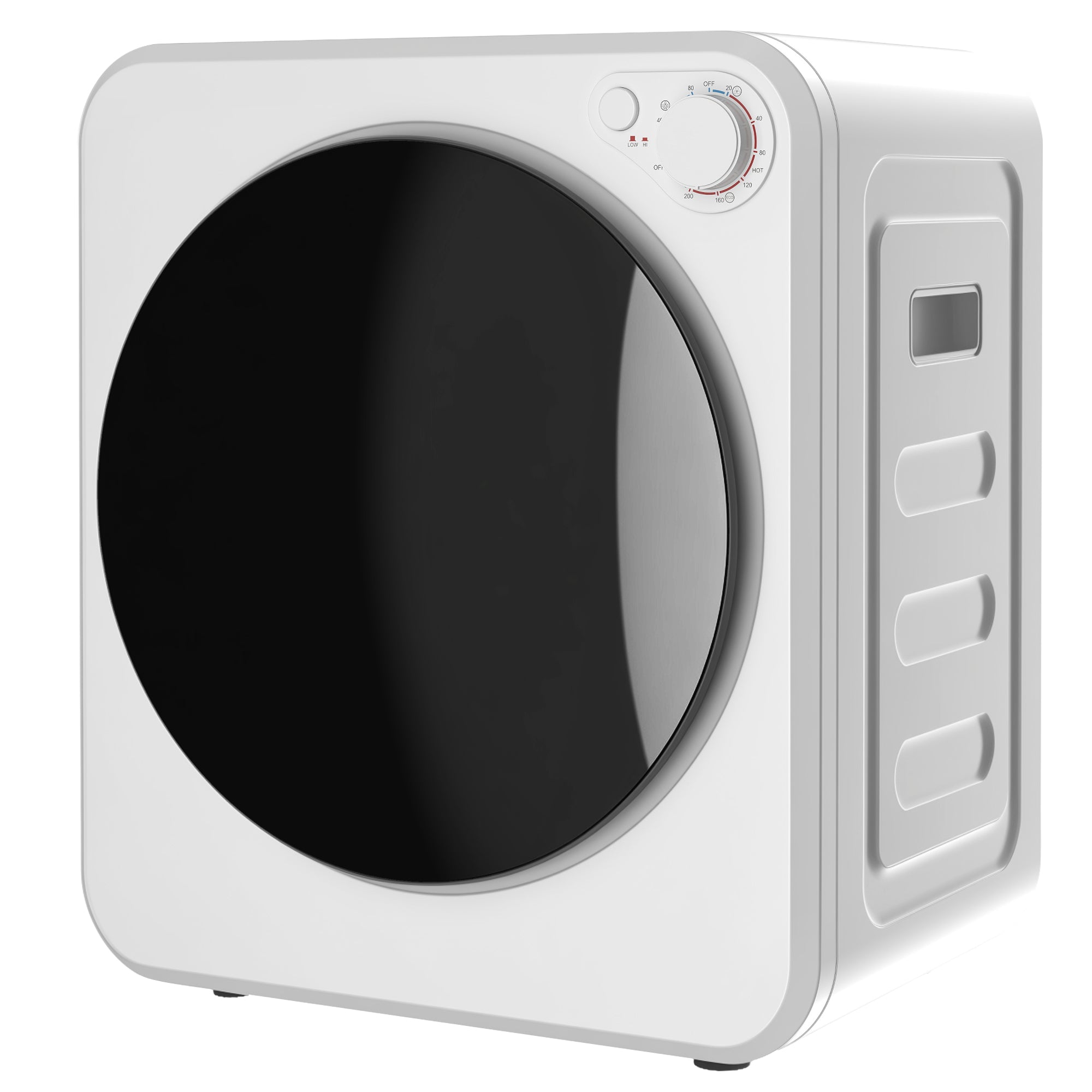 Portable Clothes Dryer, 4kg Wet Laundry/2.5kg Dry Capacity Front Load Laundry Dryer with 2 Power Modes, 400W/800W, 240V Compact Drying Machine for Apartments, RVs, Home, White