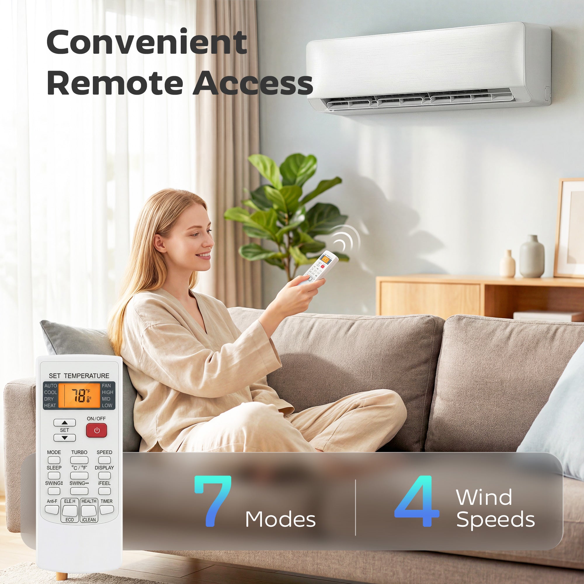 24000 BTU Mini Split Air Conditioner and Heat Pump, 22 SEER2 230V WIFI Enabled Energy Efficient Ductless Inverter AC Unit Cools up to 1500 Sq.Ft, Works with Alexa, Installation Kit