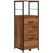 Vinsetto Vertical Filing Cabinet, 42.5" Tall File Cabinet with 2 Drawers, Open Shelf, Hanging Bars for Letter and A4 Size, Industrial Printer Stand for Home Office, Rustic Brown