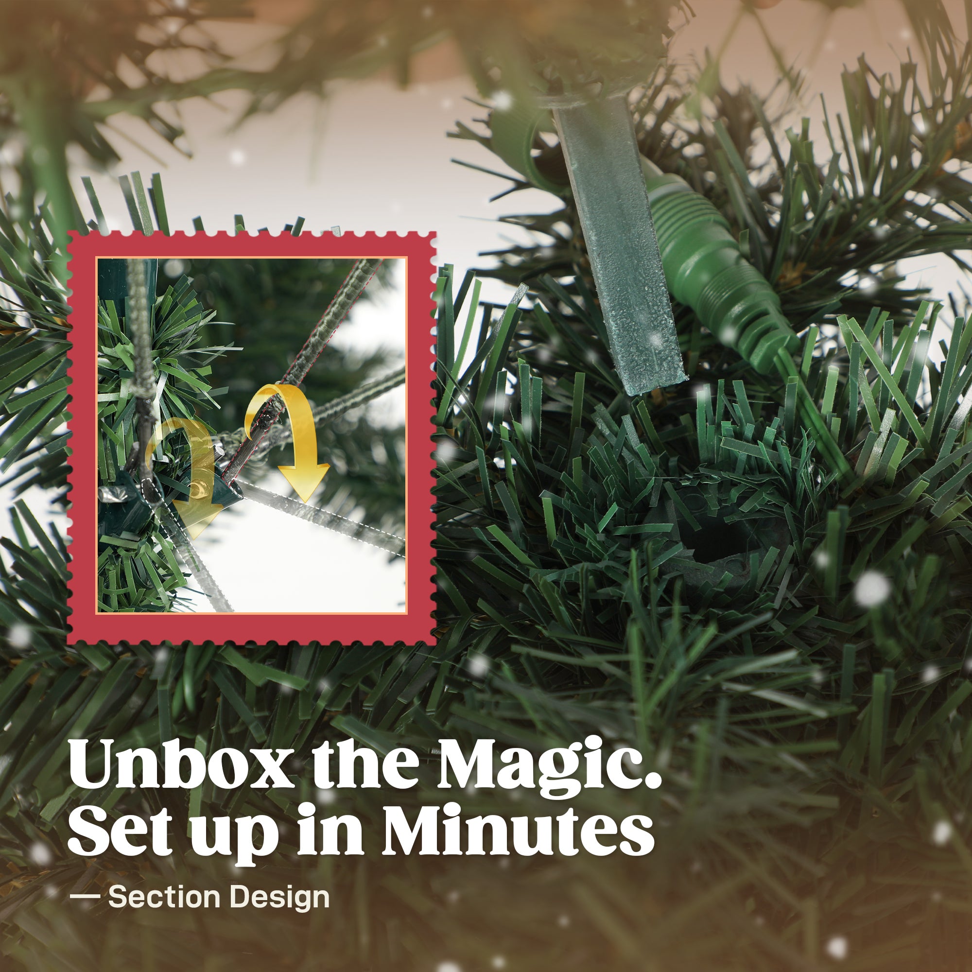 7 ft Prelit Whimsical Christmas Tree, Slim High Mountain Fir Holiday Decor with 300 Warm White LEDs and 8 Modes, Xmas Tree with 777 Tips and Metal Stand for Home Office, Green