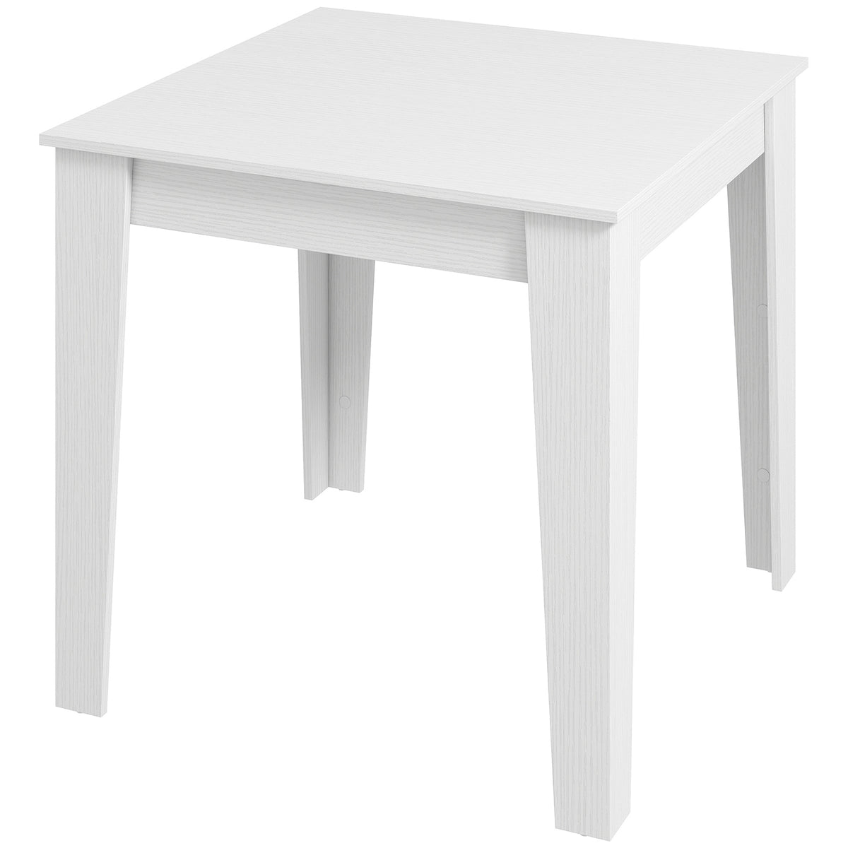 Dining Table for 4, 80L x 80W x 75Hcm, Modern Square Kitchen Table, for Dining Room, Kitchen, Living Room, White