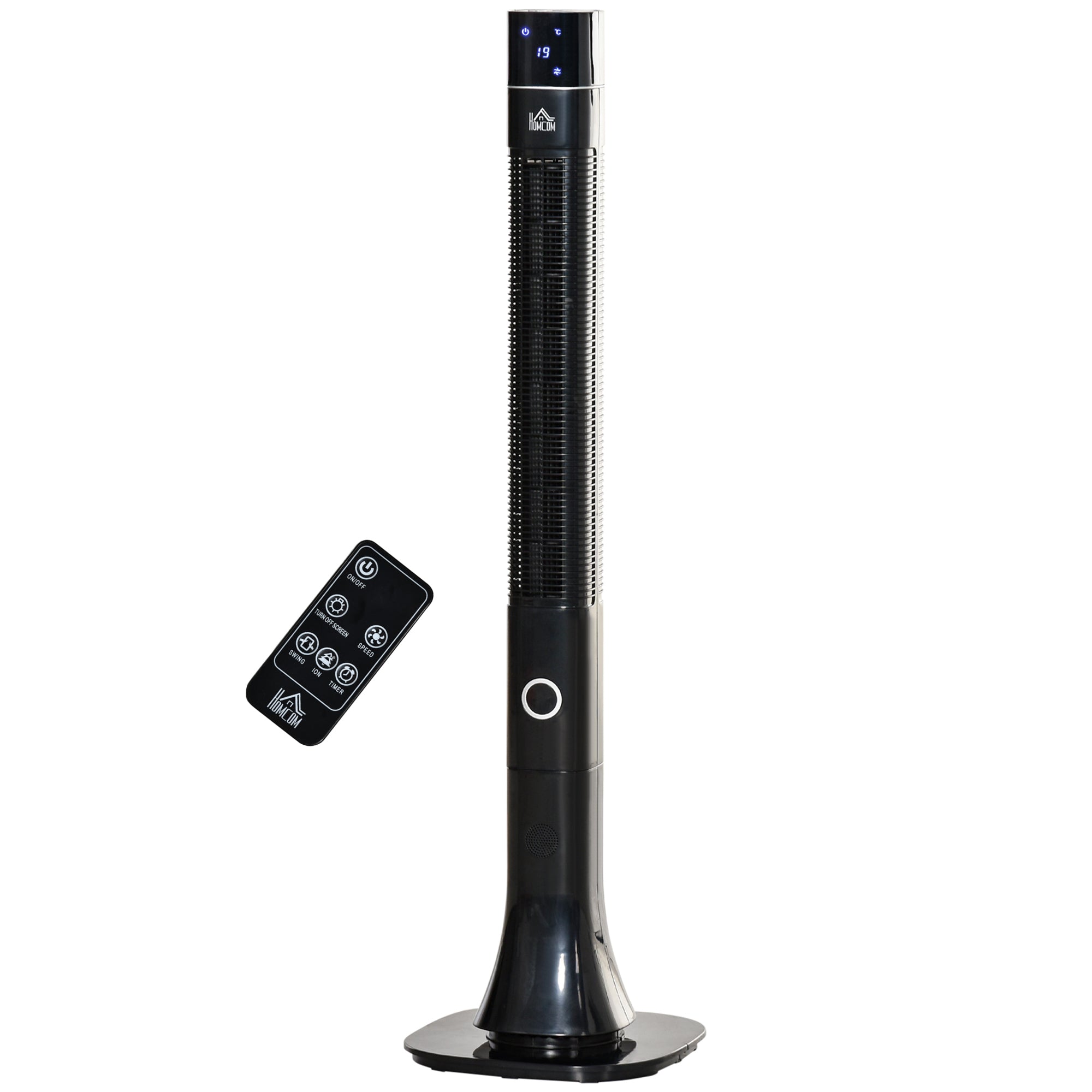 47.25" Oscillating Tower Fan with 3 Speeds Floor Fan with 12h Timer LED Display Remote Black