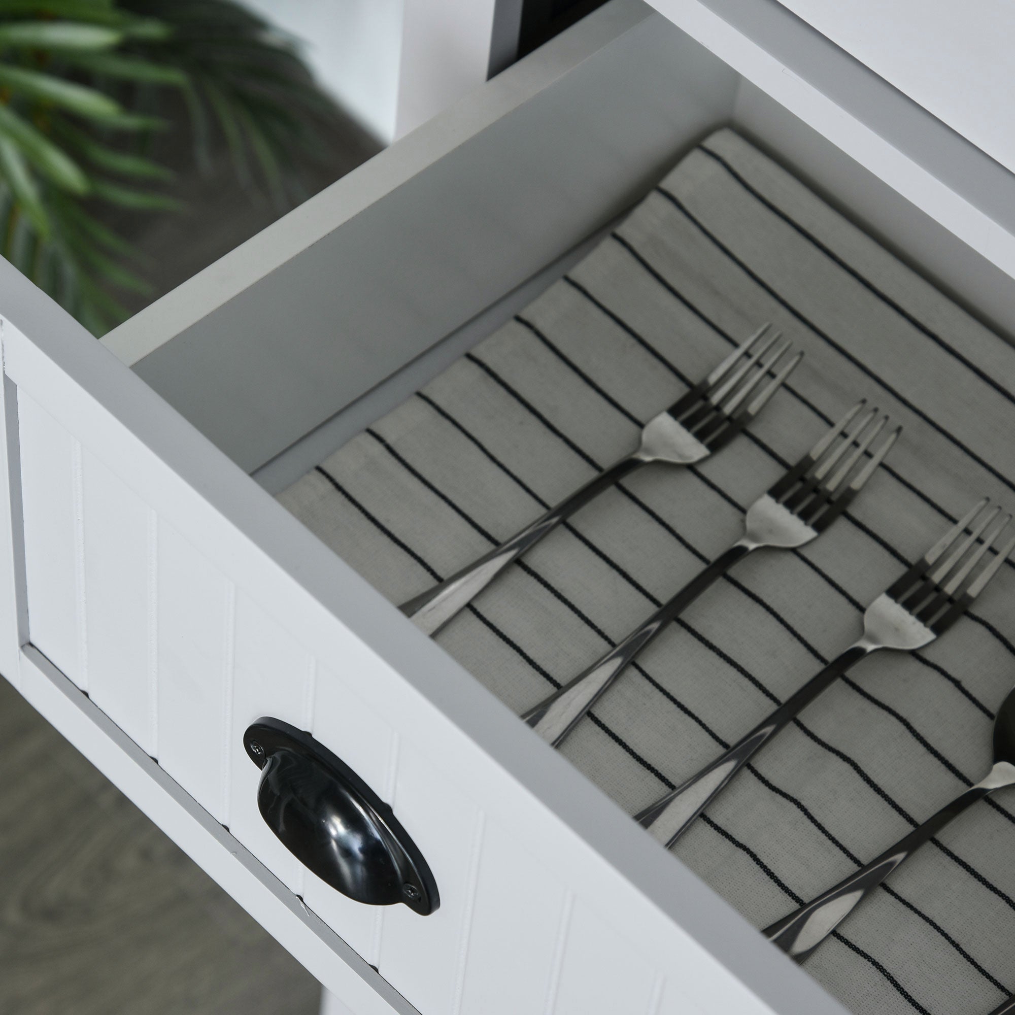 183cm Tall Kitchen Cupboard, Kitchen Pantry Cabinet with Drawer, 3 Adjustable Shelves and 4 Doors, Freestanding Storage Cabinet for Dining Room, Living Room, Grey