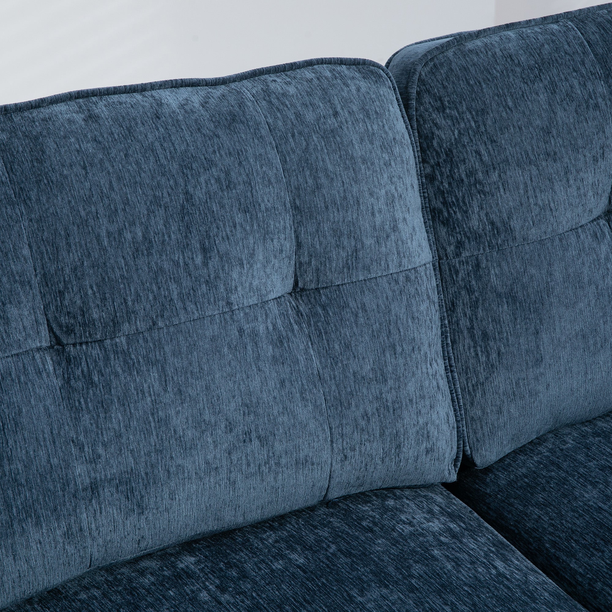 Stylish 3-Seater Sectional Sofa with Right Chaise - Blue | HOMCOM