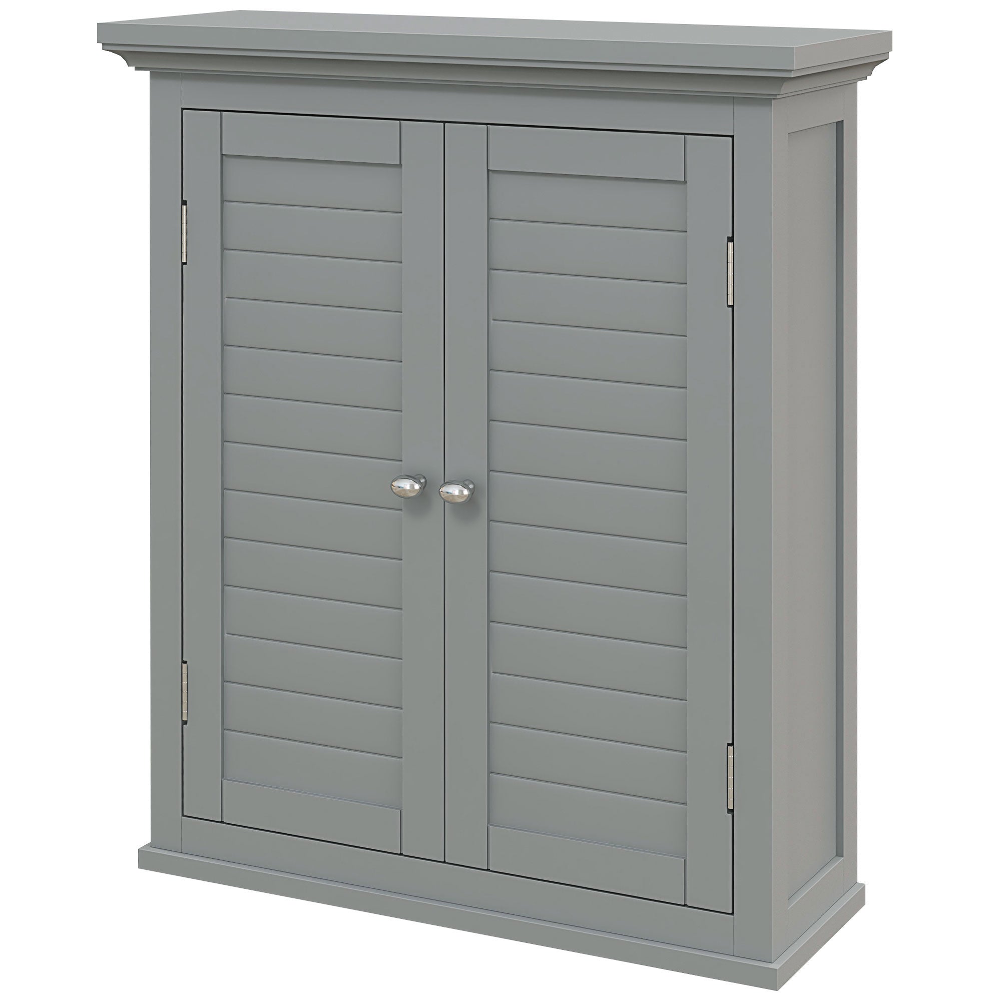 kleankin Bathroom Wall Cabinet, Medicine Cabinet, Over Toilet Storage Cabinet with Adjustable Shelf for Living Room and Entryway, Grey