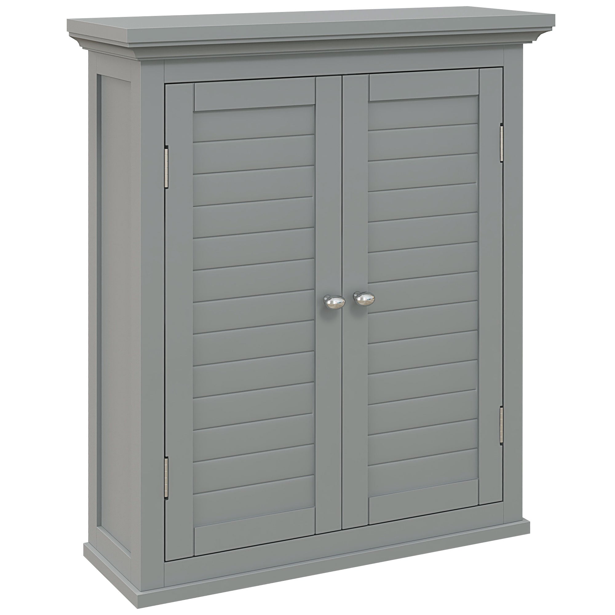 kleankin Bathroom Wall Cabinet, Medicine Cabinet, Over Toilet Storage Cabinet with Adjustable Shelf for Living Room and Entryway, Grey