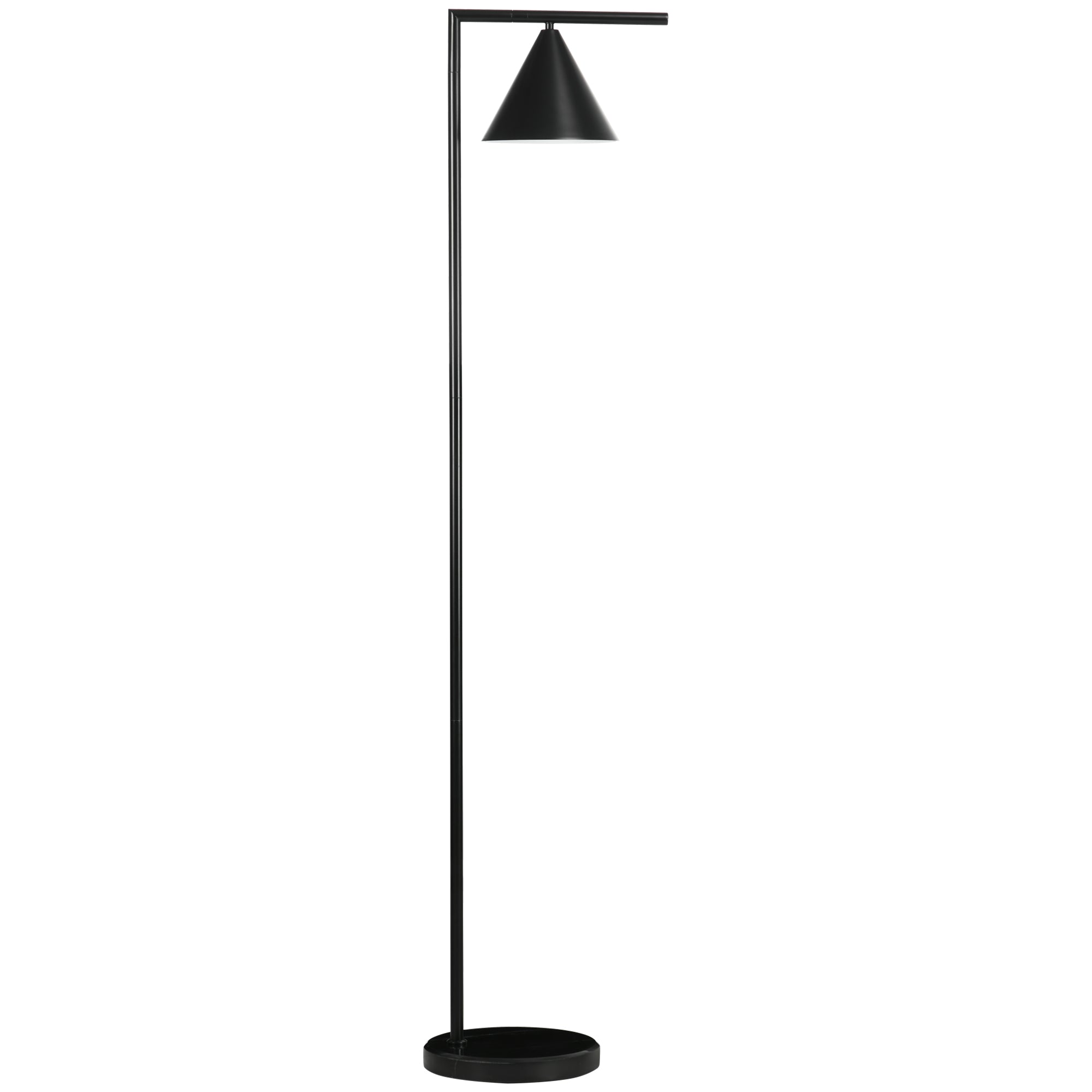 Floor Lamp for Living Room Bedroom Lighting Modern Adjustable Standing Lamp 13.75"x10.25"x60.25" Black