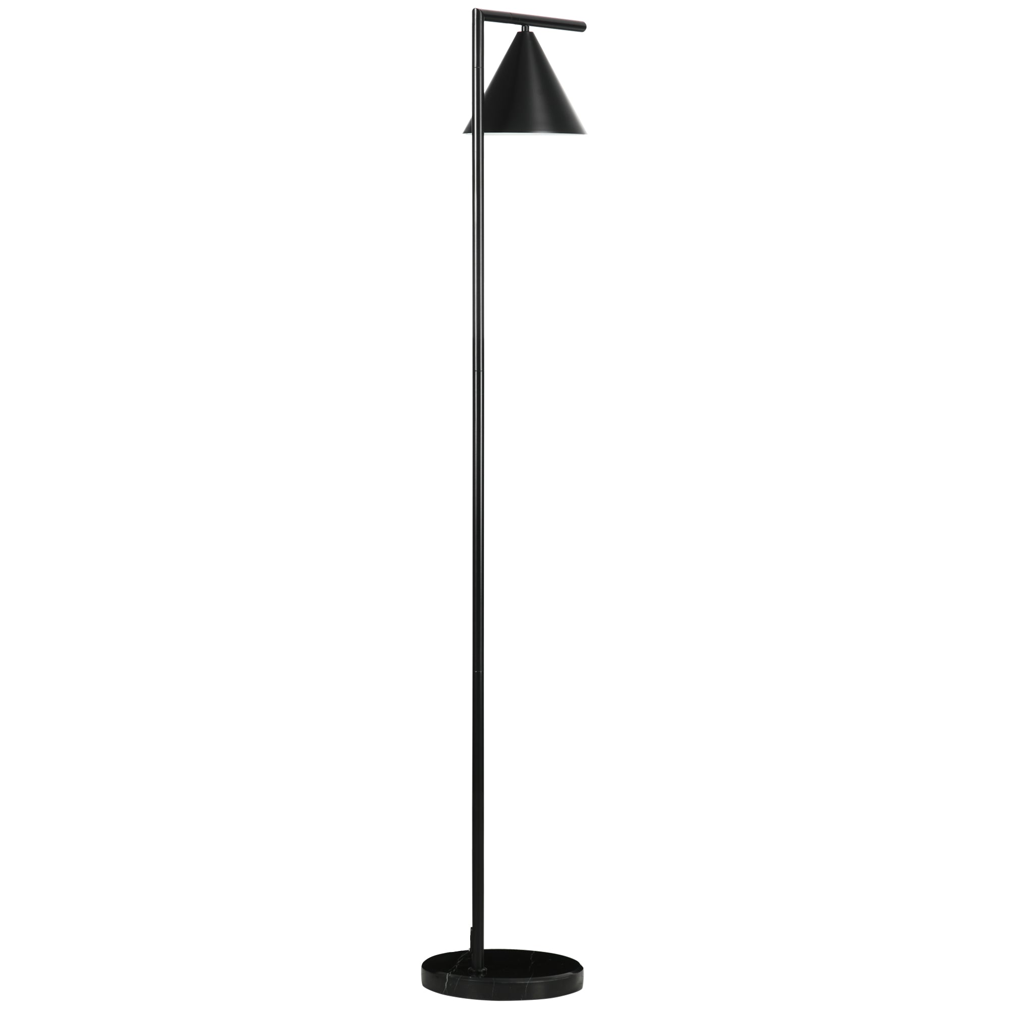 Floor Lamp for Living Room Bedroom Lighting Modern Adjustable Standing Lamp 13.75"x10.25"x60.25" Black