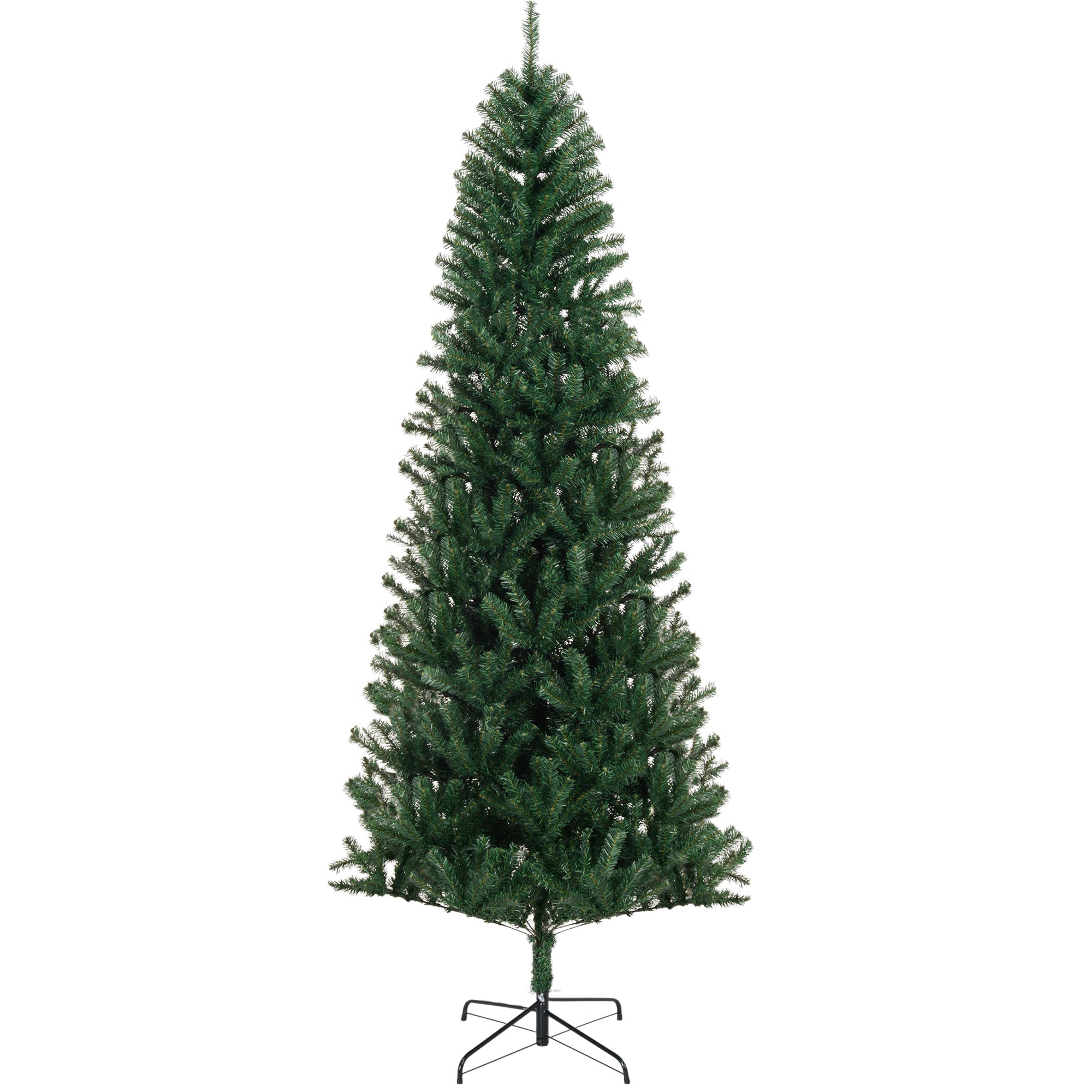 8' Artificial Christmas Tree Unlit Xmas Tree with Realistic Branch Tips for Indoor Home Holiday Green